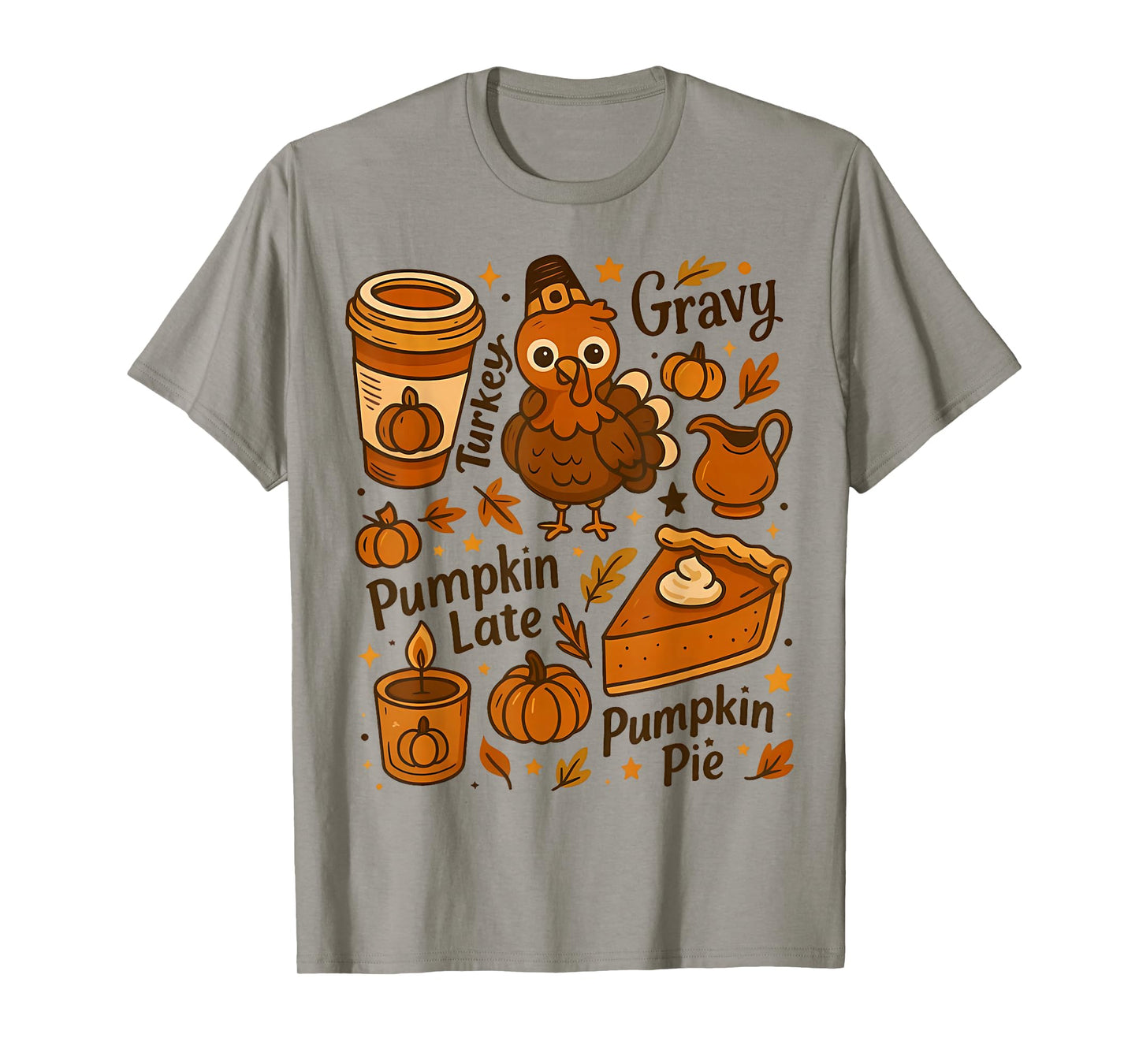 Thanksgiving Family Dinner Funny Turkey Gravy Pumpkin Pie T-Shirt