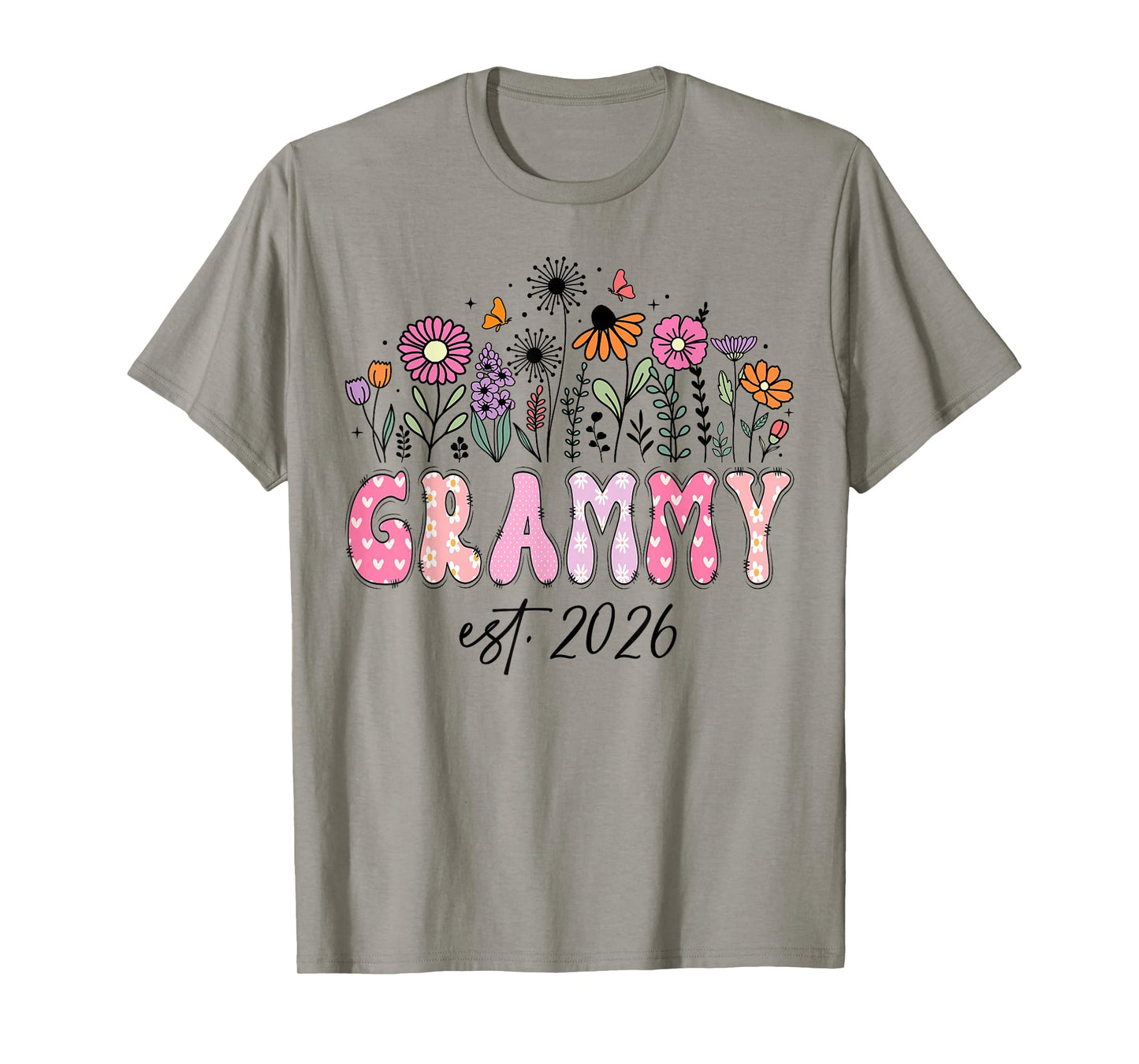 Grammy Est. 2026 Pink Wildflower Promoted to Grammy T-Shirt