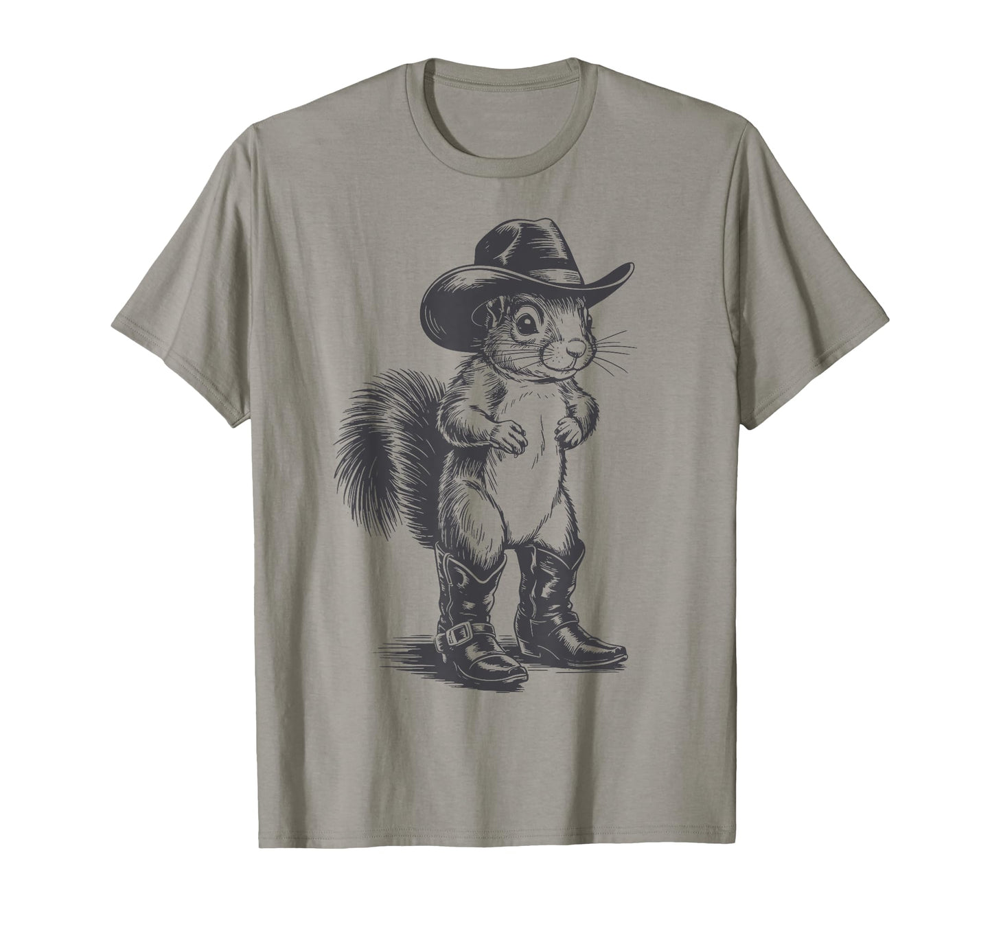 Vintage Squirrel Cowboy Cowgirl Squirrel Western Country T-Shirt