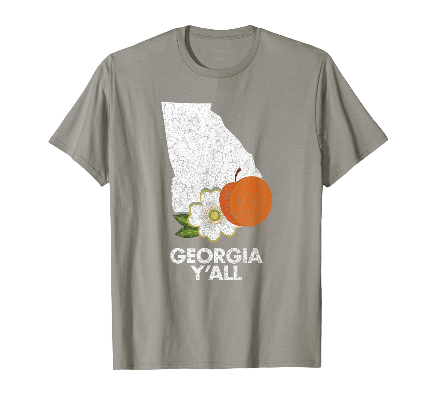 Vintage State of Georgia T-shirt Flag Peach Y'all T-Shirt