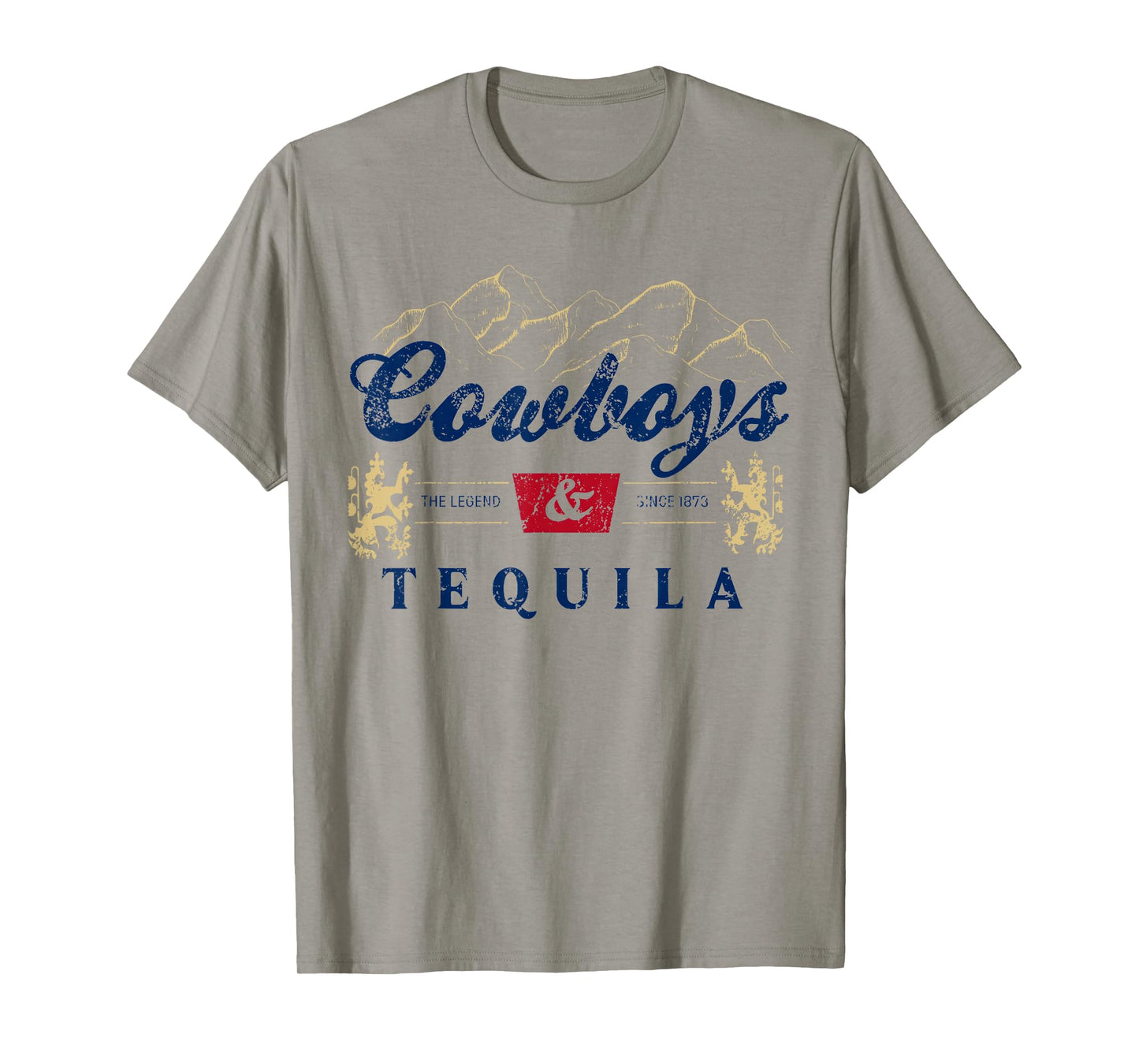 Vintage Cowboys And Tequila Western Funny Tequila Drinking T-Shirt