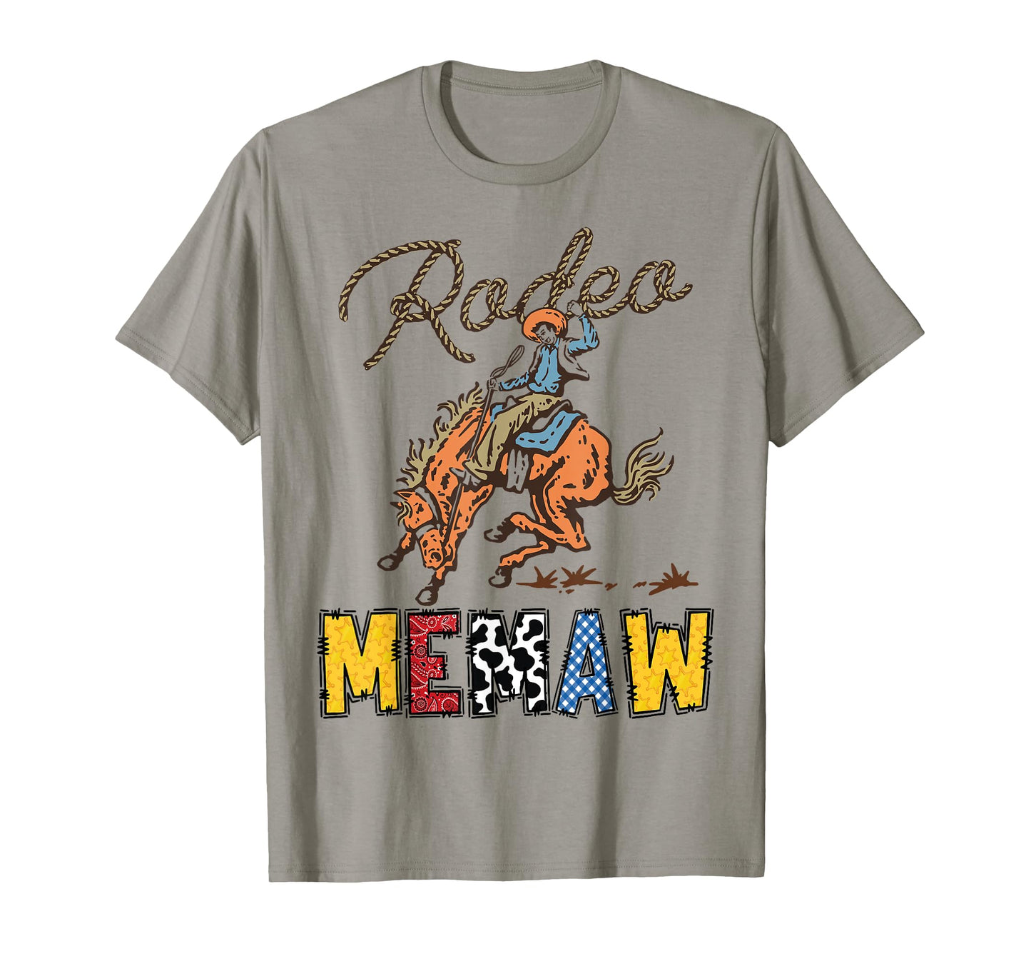 Rodeo Memaw Cowboy Cowgirl Birthday Family Matching T-Shirt