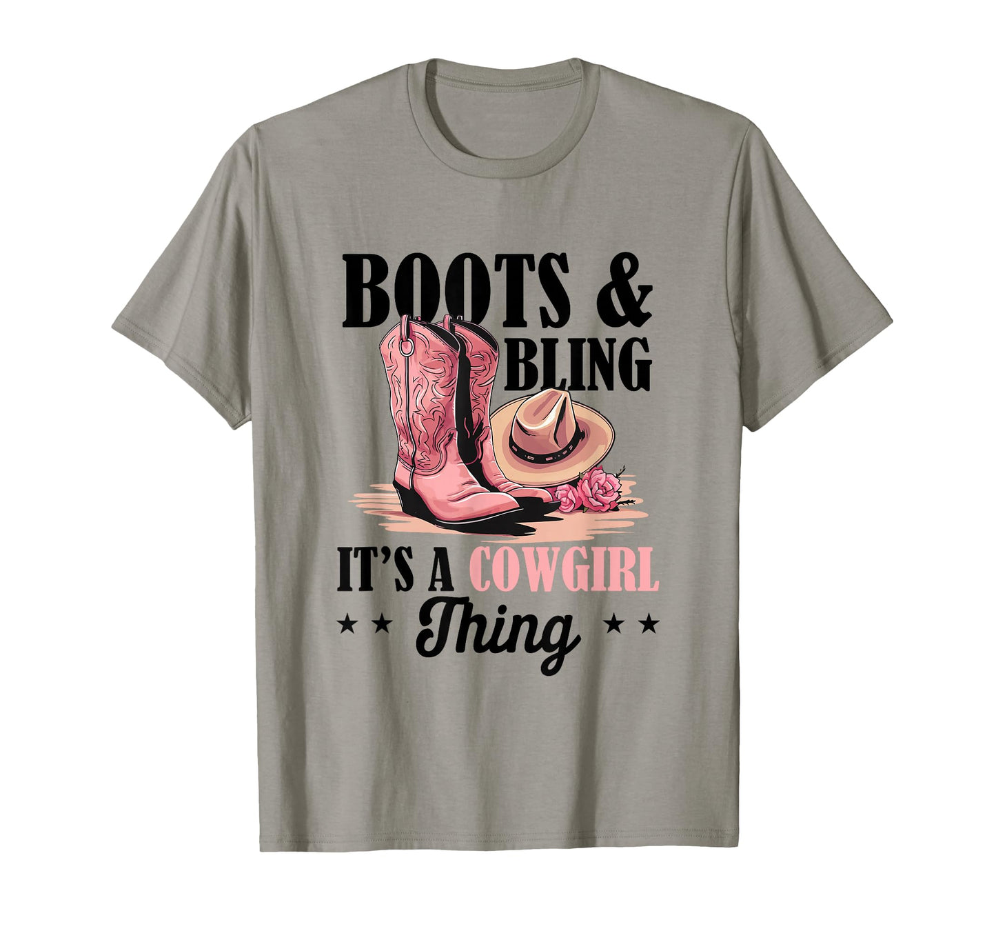 Rodeo Western Country Southern Cowgirl hat - Boots & Bling T-Shirt