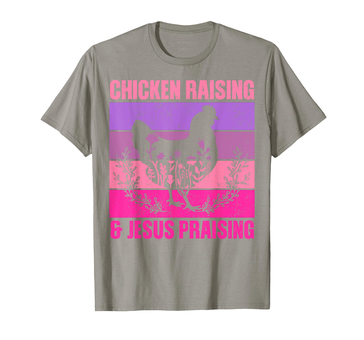 Chicken Raising Jesus Praising Vintage Valentines Day Women T-Shirt