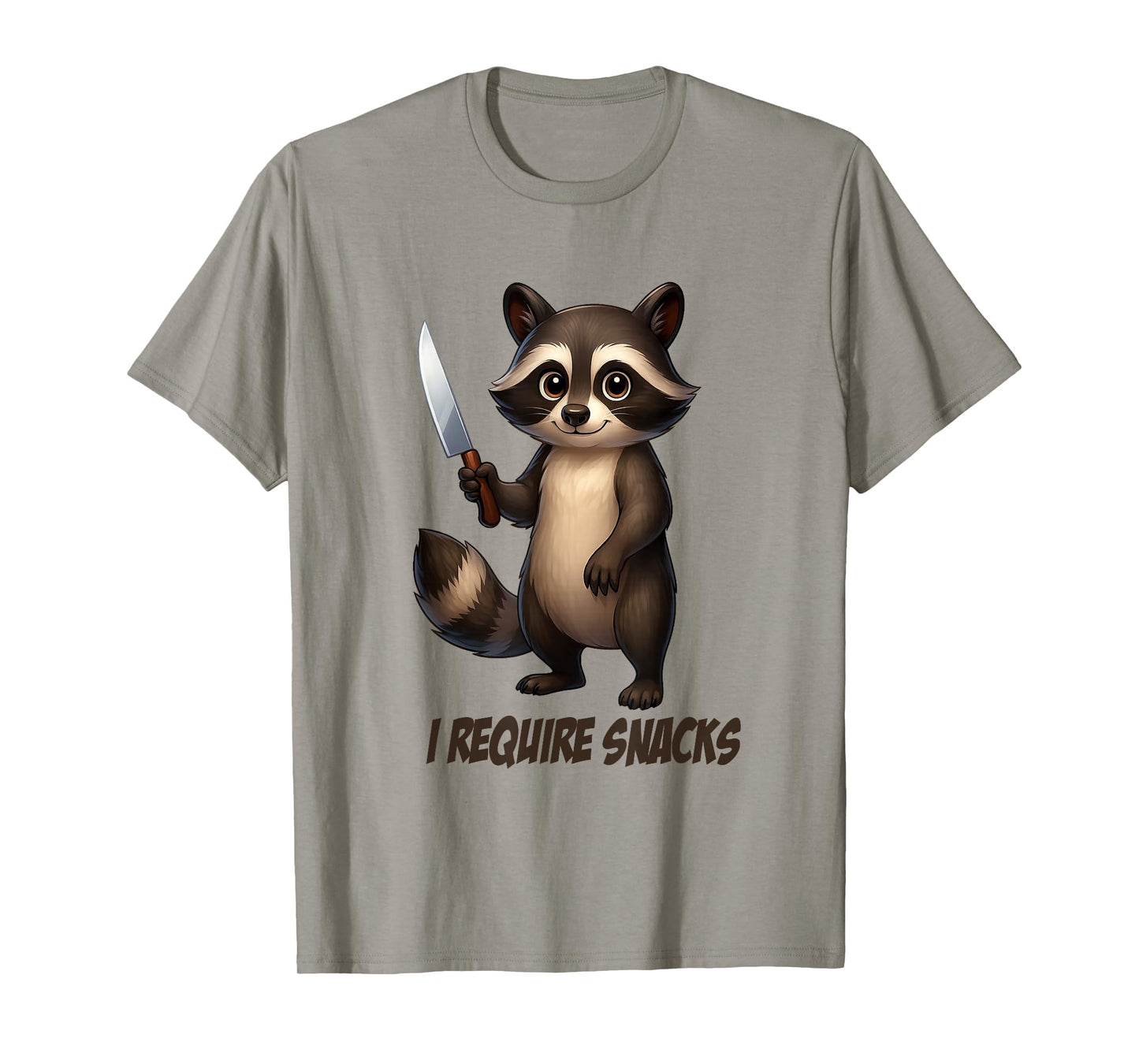 Funny Racoon I Require Snacks T-Shirt
