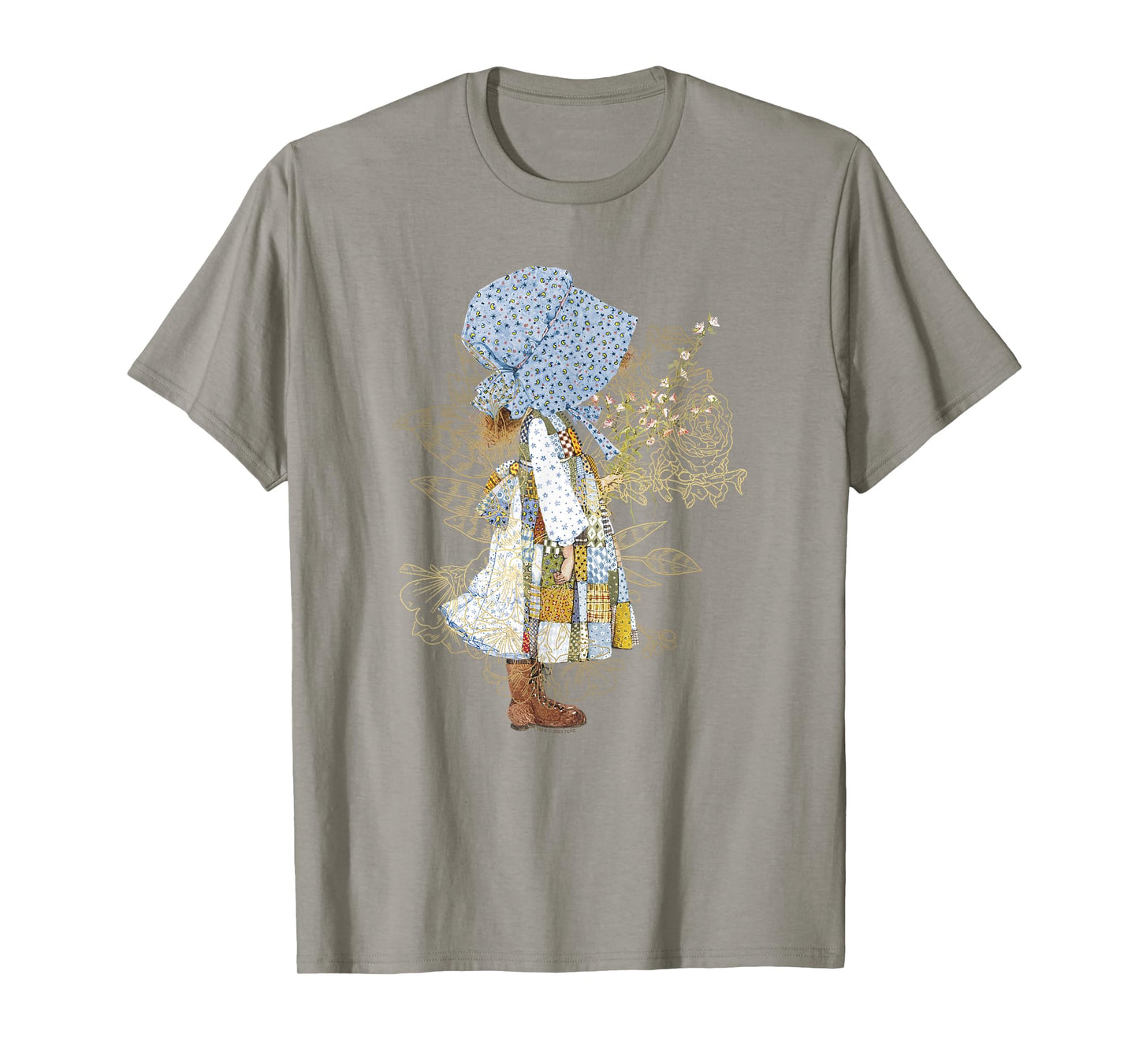 Holly Hobbie County Girl Holding Flowers Sweet Vintage T-Shirt
