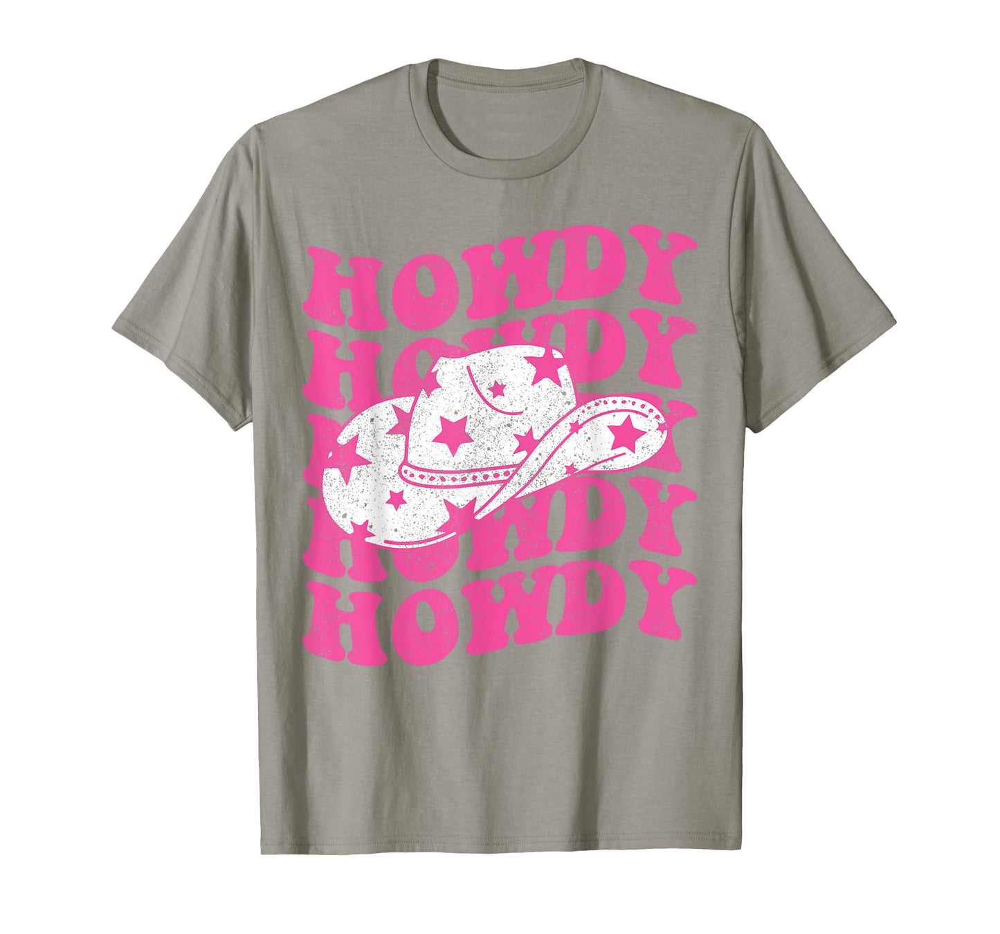Howdy Southern Western Girl Country Rodeo Pink Cowgirl Retro T-Shirt