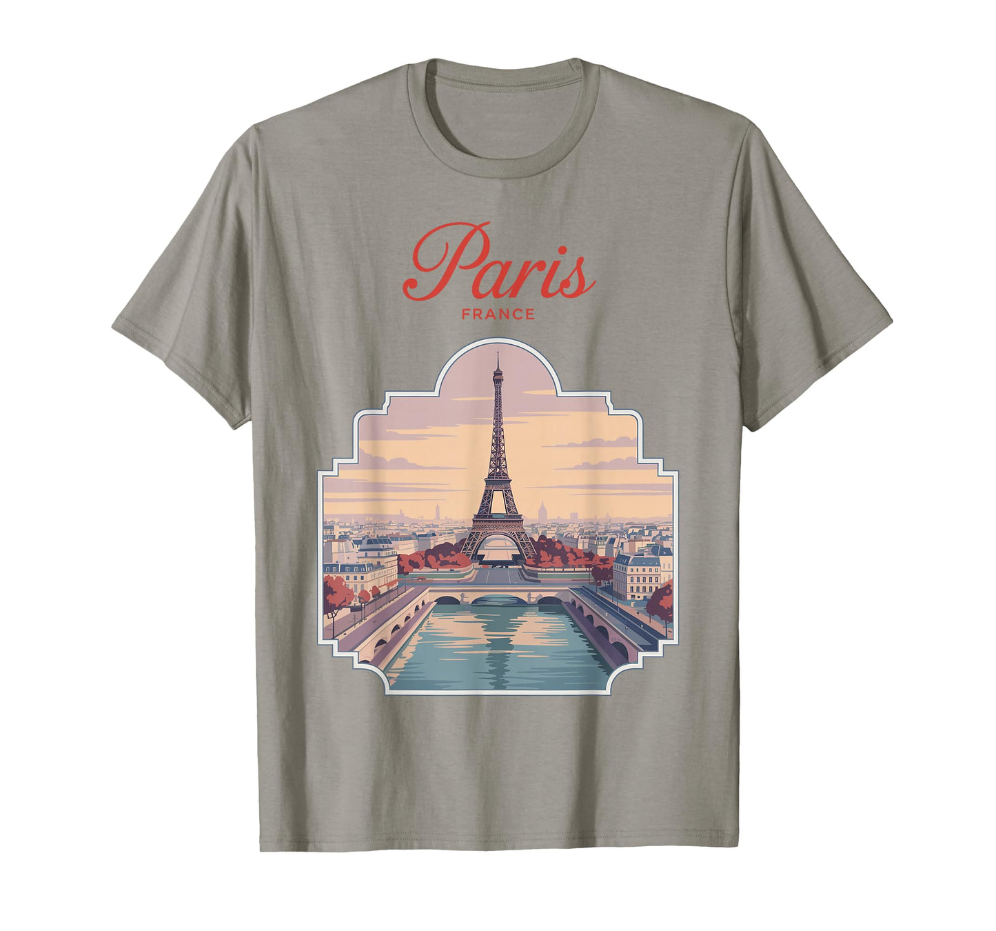 Paris Eiffel Tower France Souvenir Travel Poster Art T-Shirt