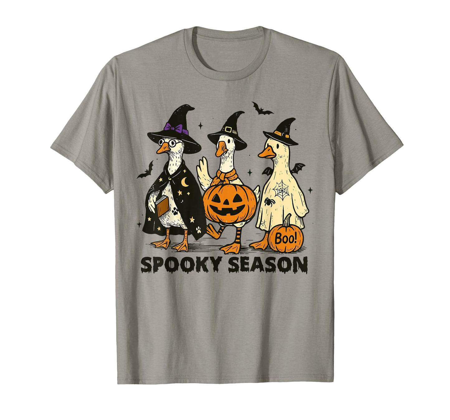 Vintage Spooky Season Halloween Ghost Goose Spooky Goose T-Shirt