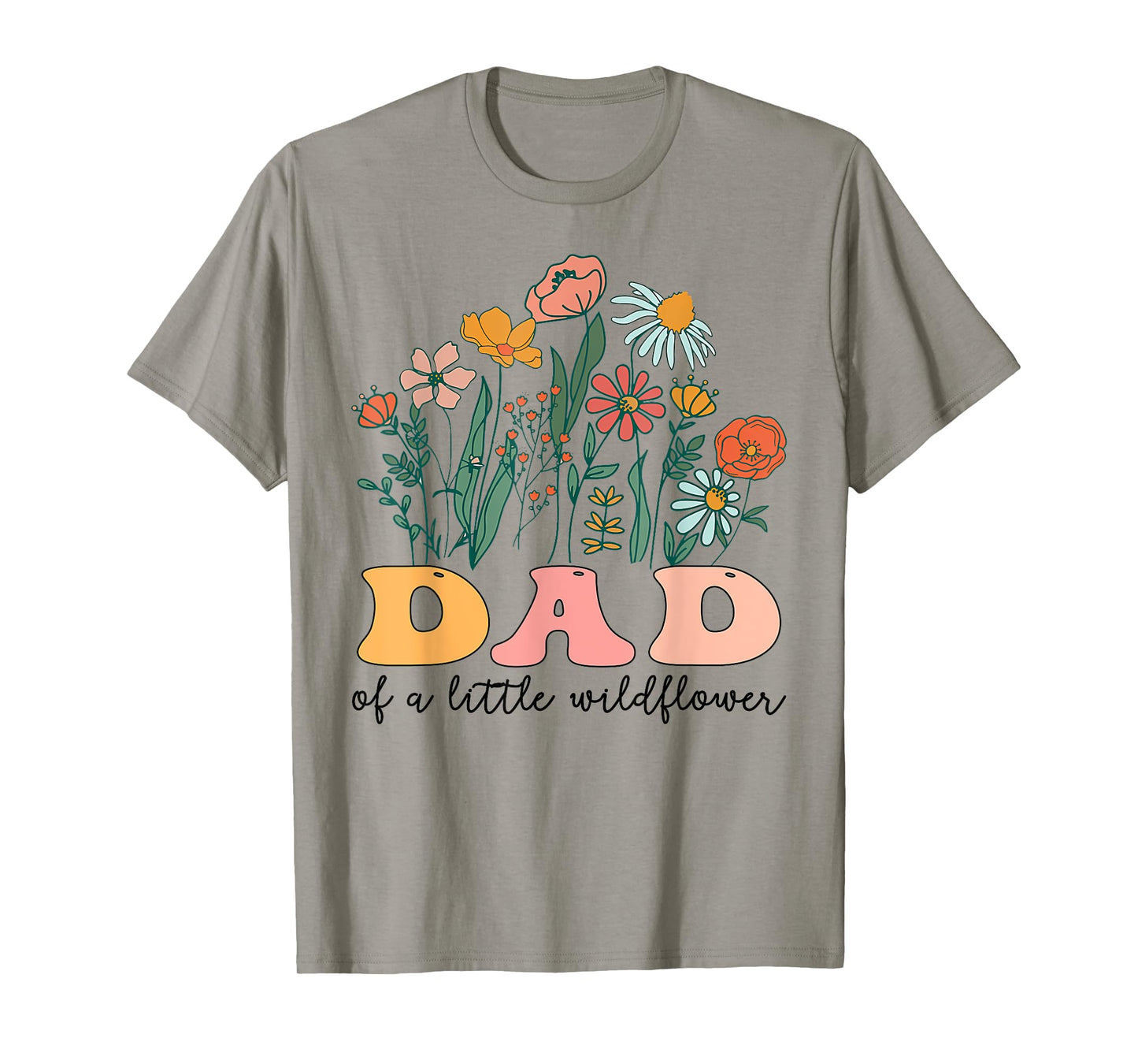 Dad Of The Little Wildflower Birthday Party Baby Shower T-Shirt
