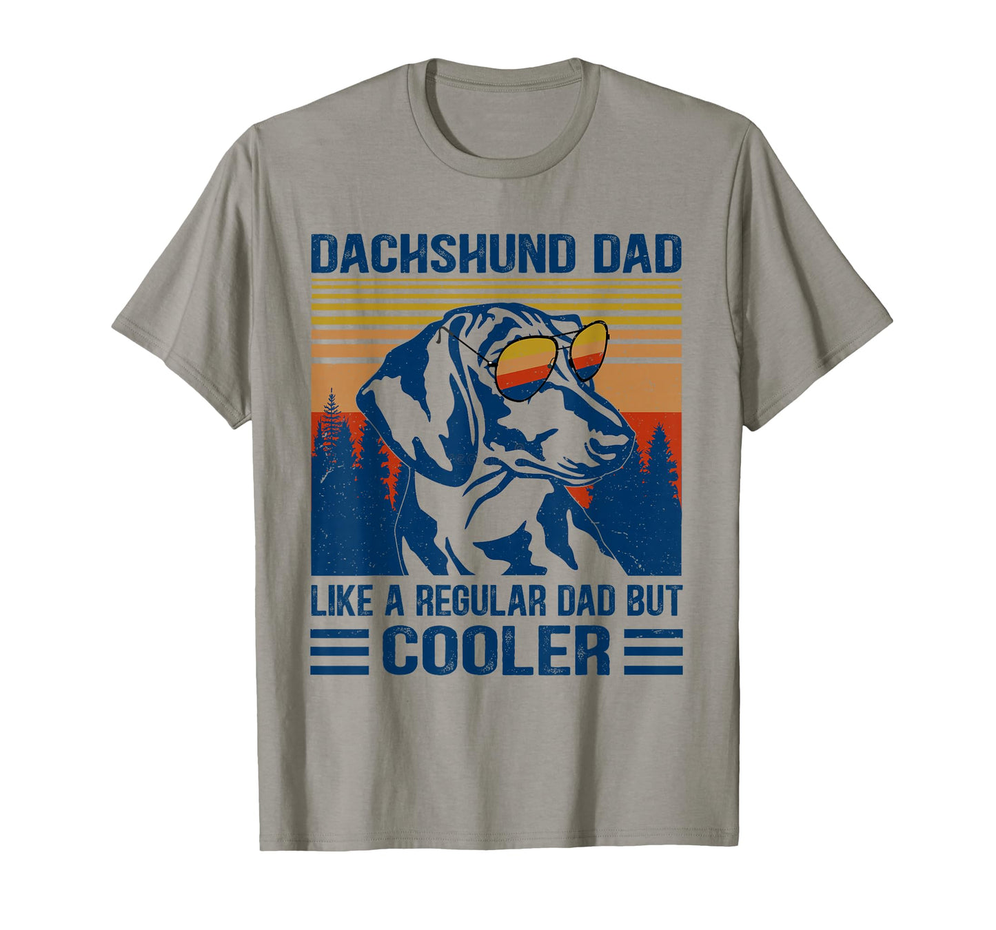 Vintage Dachshund Dad Like A Regular Dad But Cooler Funny T-Shirt