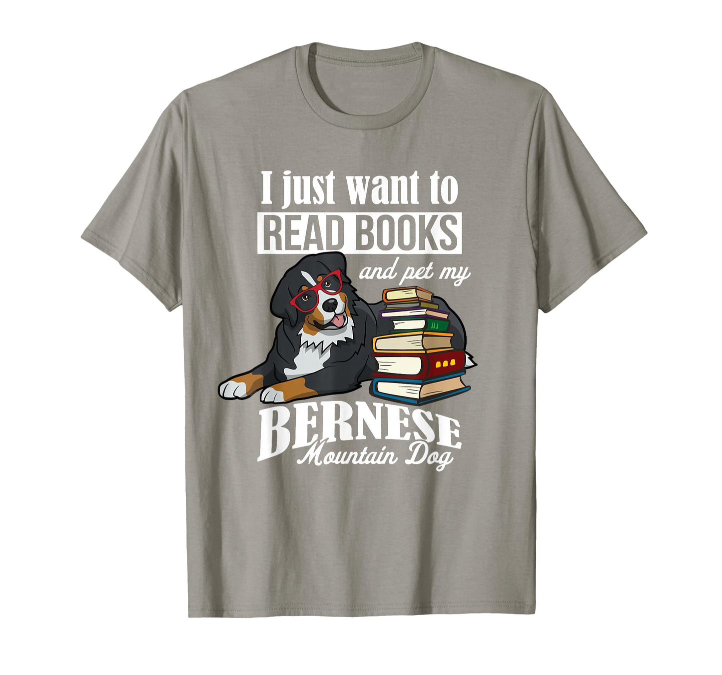 Retro Vintage Womens Read Books Bernese Mountain Dog Lover T-Shirt