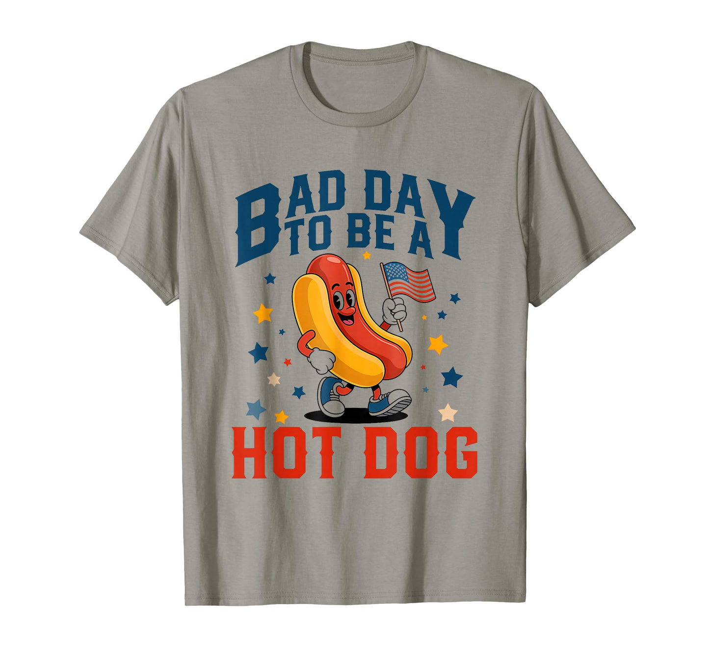 Bad Day To Be A Hot Dog Funny 4th Of July BBQ Grilling T-Shirt