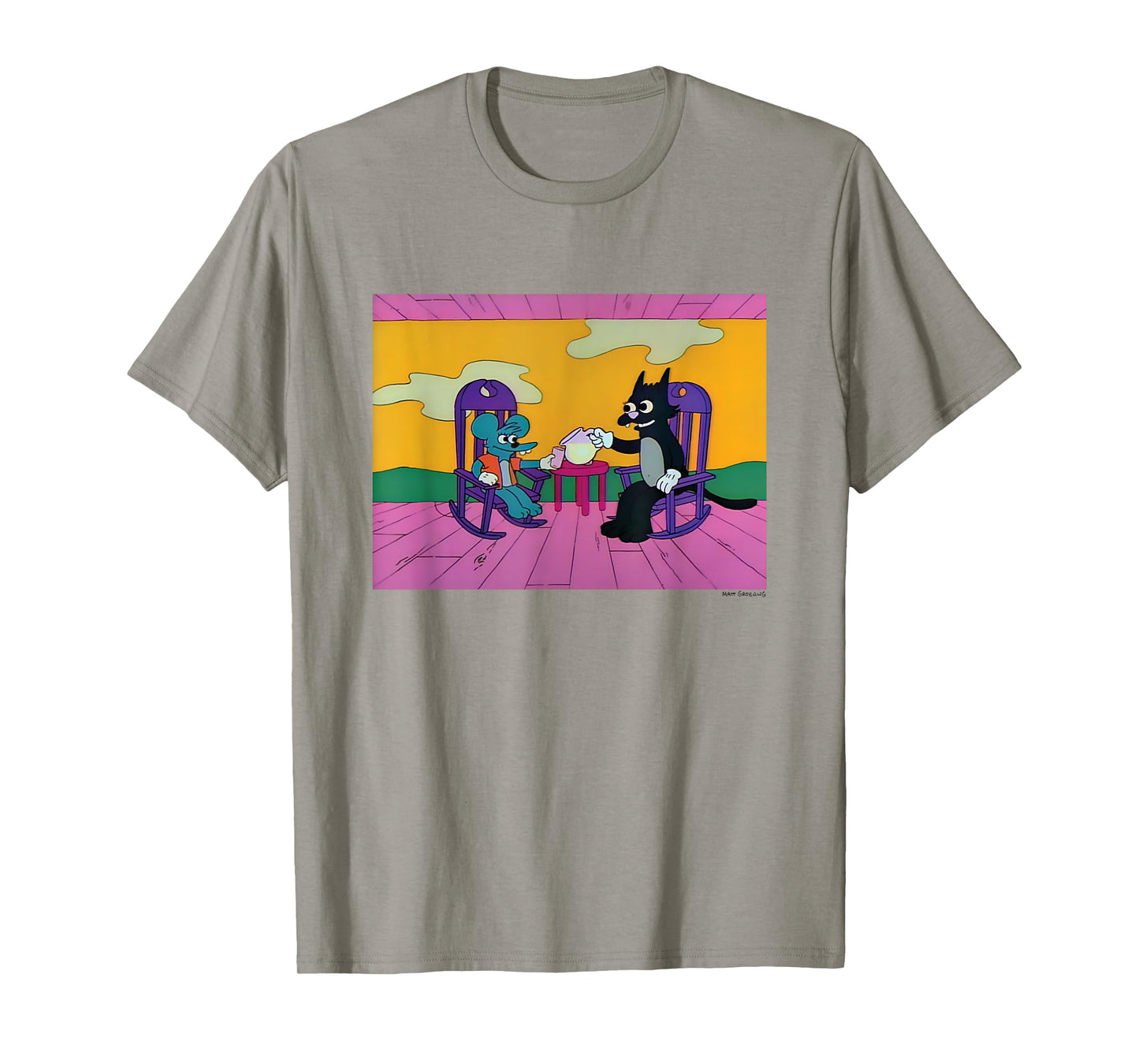 The Simpsons Iconic Itchy And Scratchy Lemonade Time Logo T-Shirt