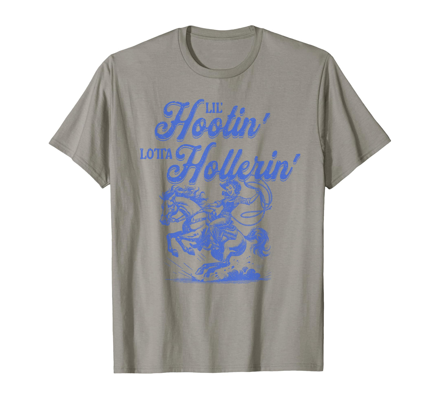 Retro Lil' Hootin' Lotta Hollerin' Funny Cowgirls Graphics T-Shirt