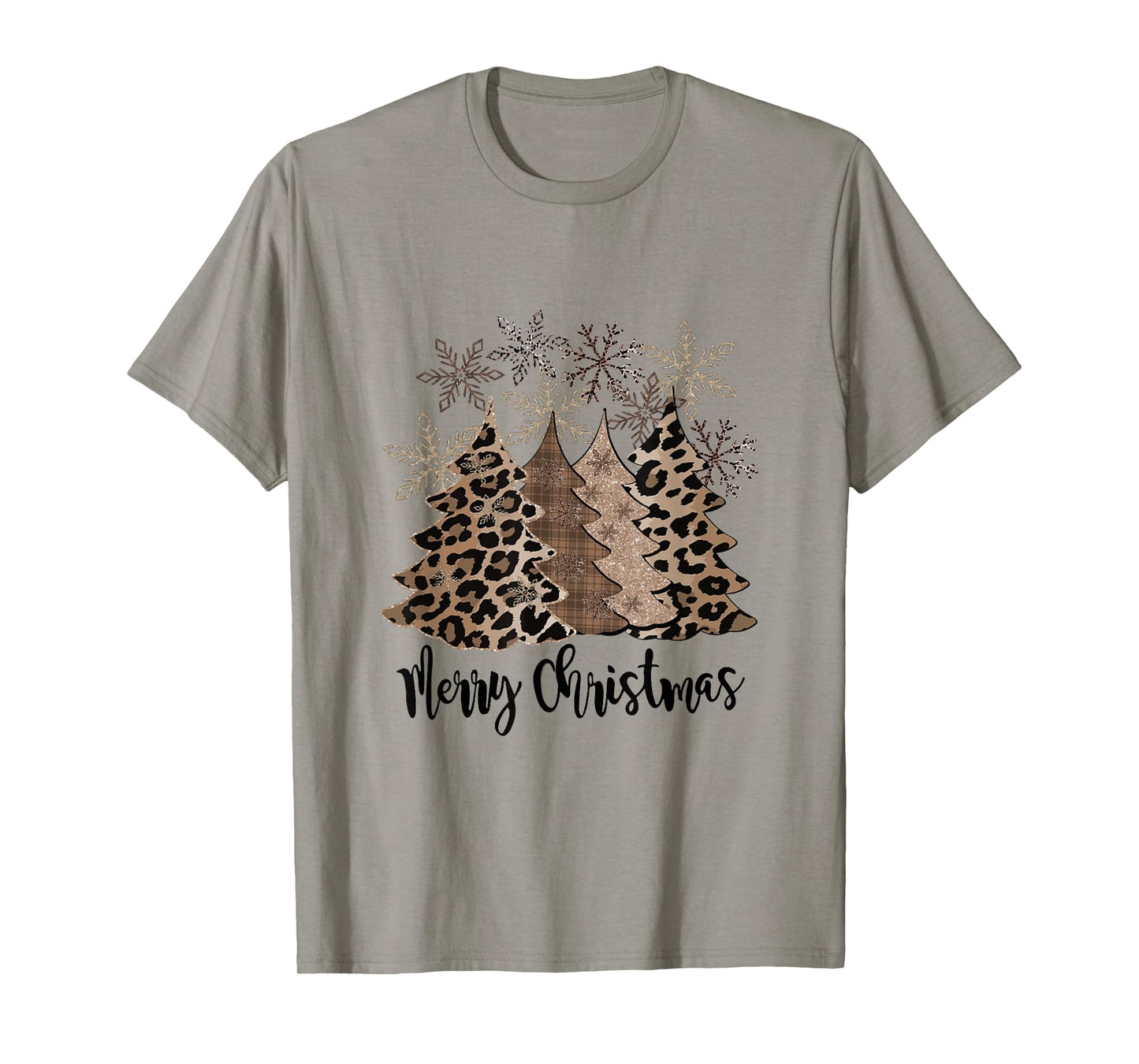 Merry Christmas Tree Buffalo Plaid Red White Green Christmas T-Shirt