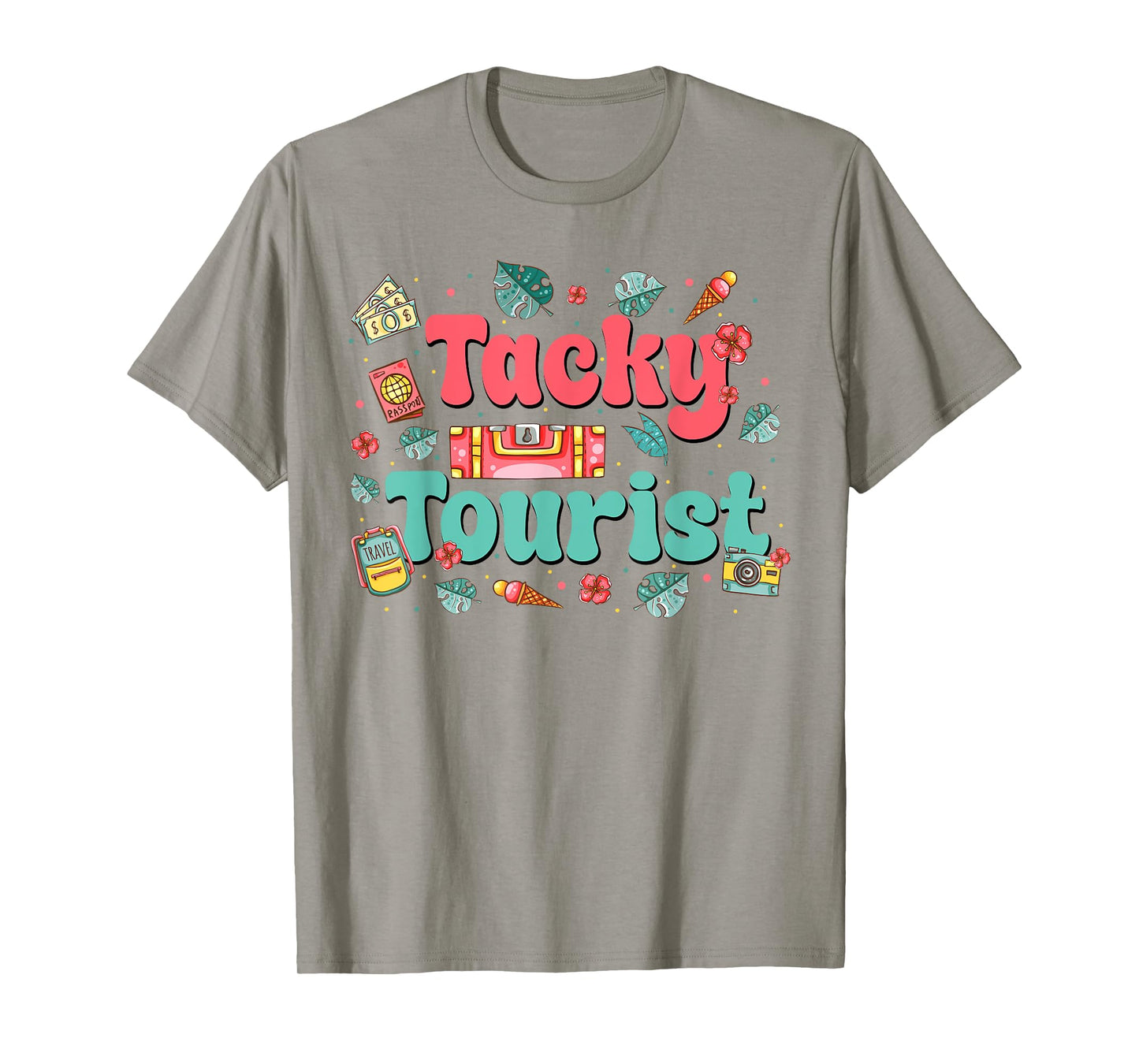 Funny Tourist Costume Tie Dye Tacky Traveler Tacky Tourist T-Shirt
