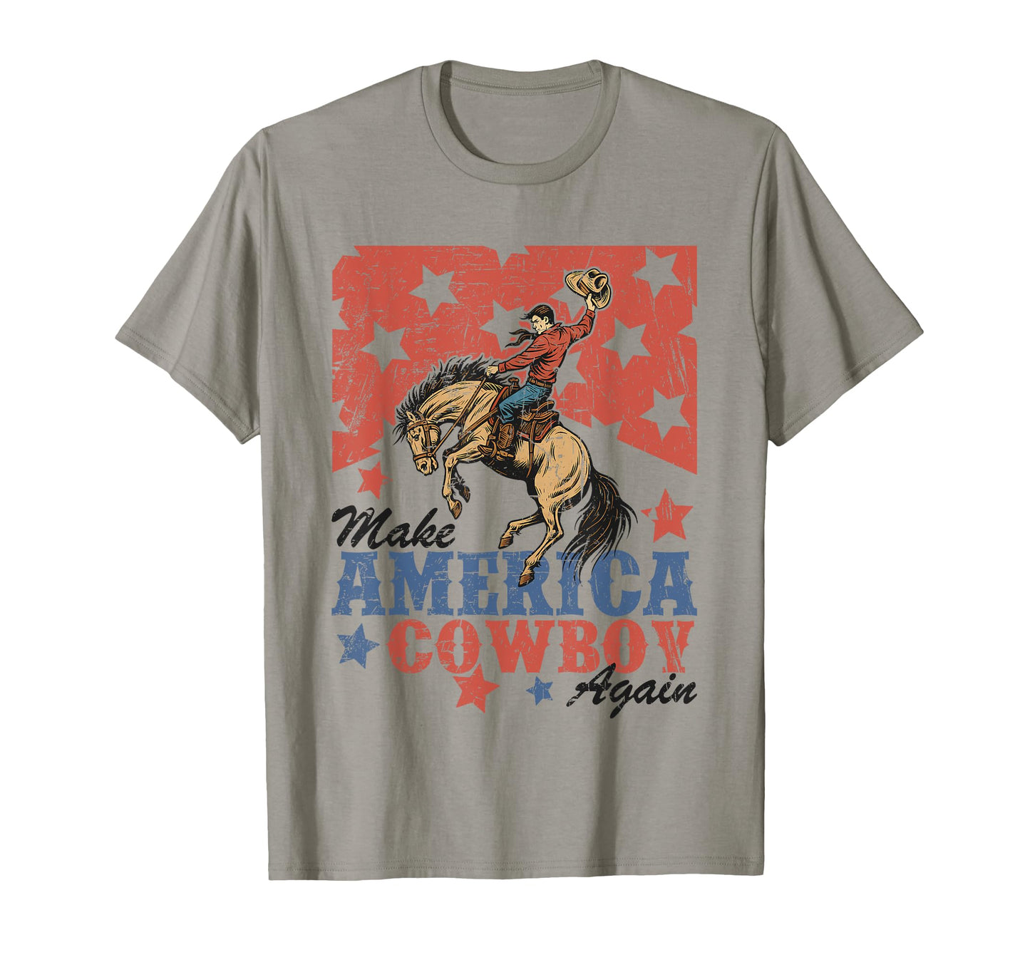 Make America Cowgirl Cowboy Again Western 4th Of July T-Shirt