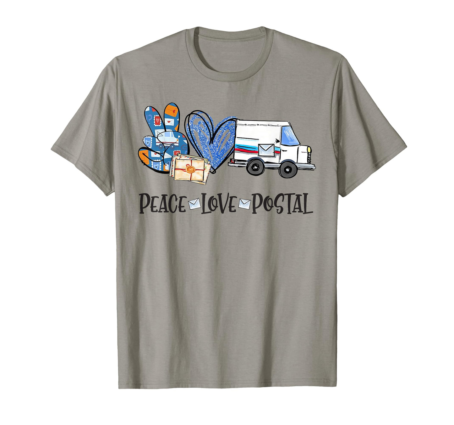 Peace Love Postal Service Mailman US Postman Worker T-Shirt