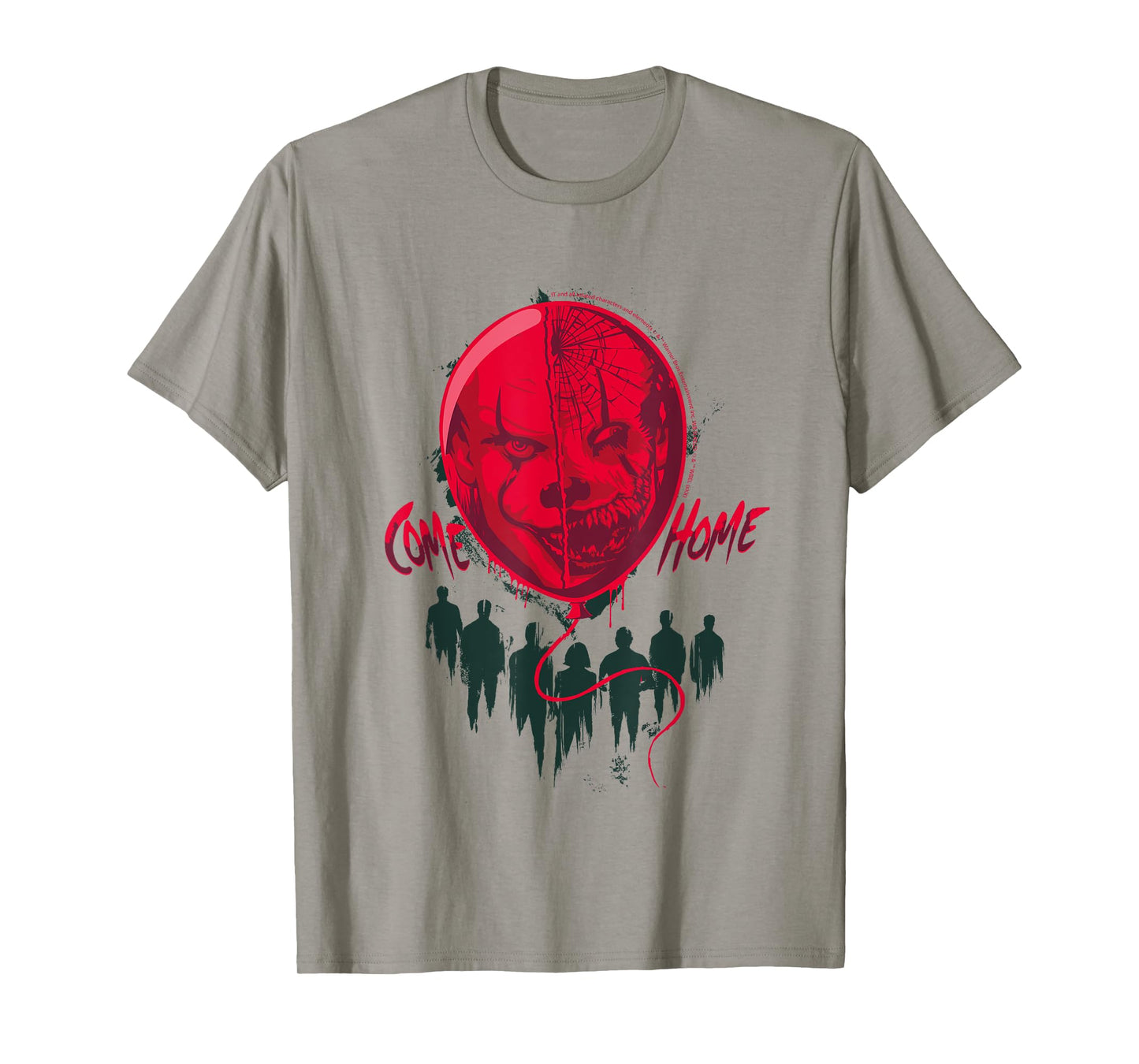 Come Home Creepy Clown Balloon Horror T-Shirt