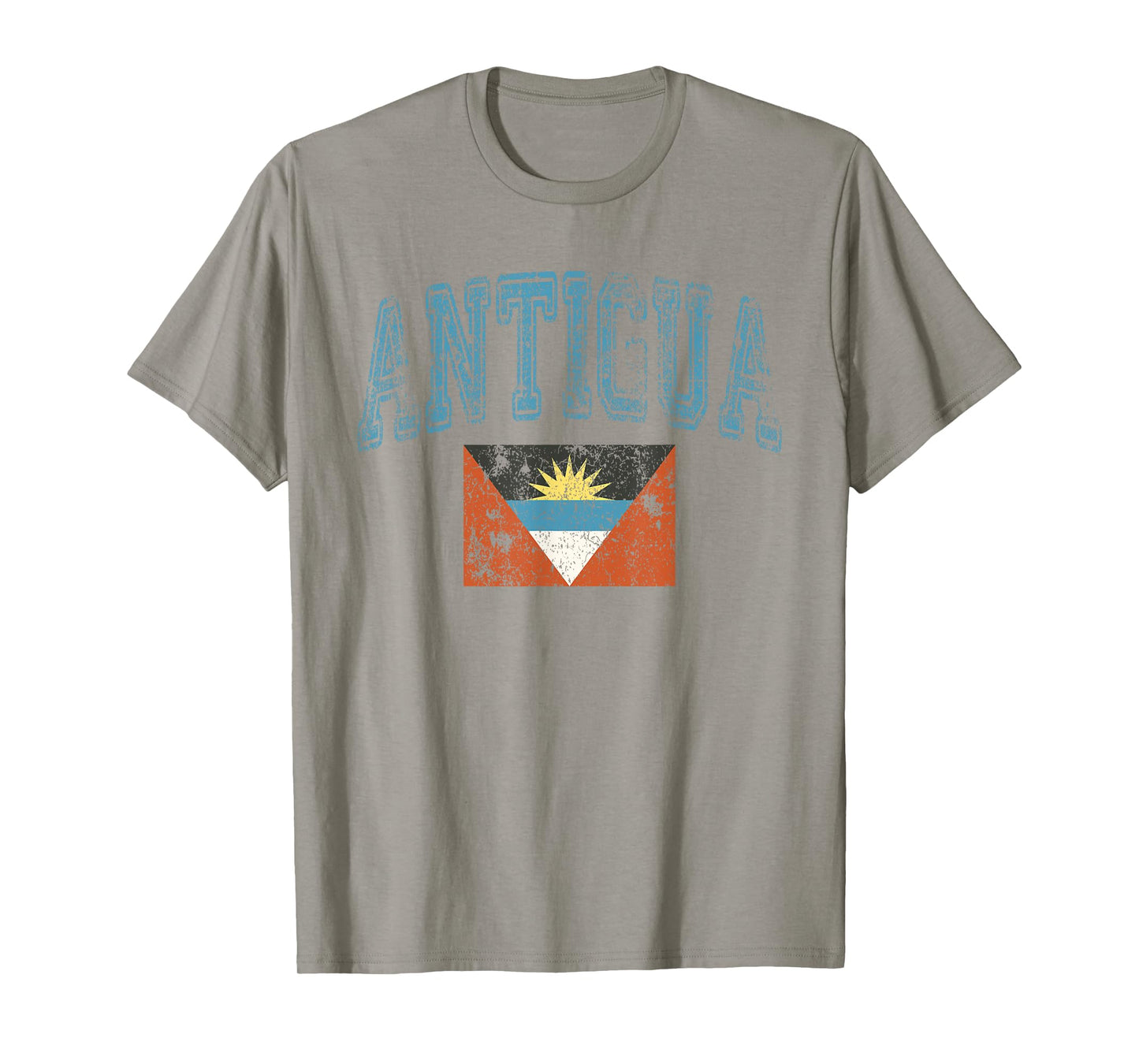 Vintage Retro Faded Antigua and Barbuda Flag T-Shirt