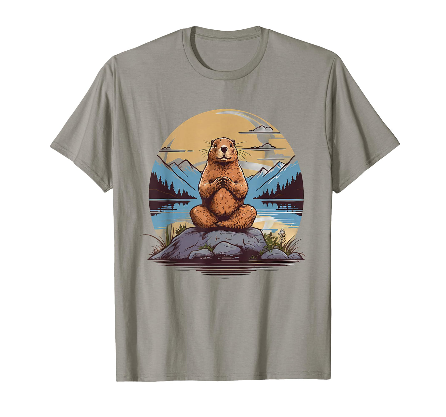 Groundhog Meditation Yoga T-Shirt