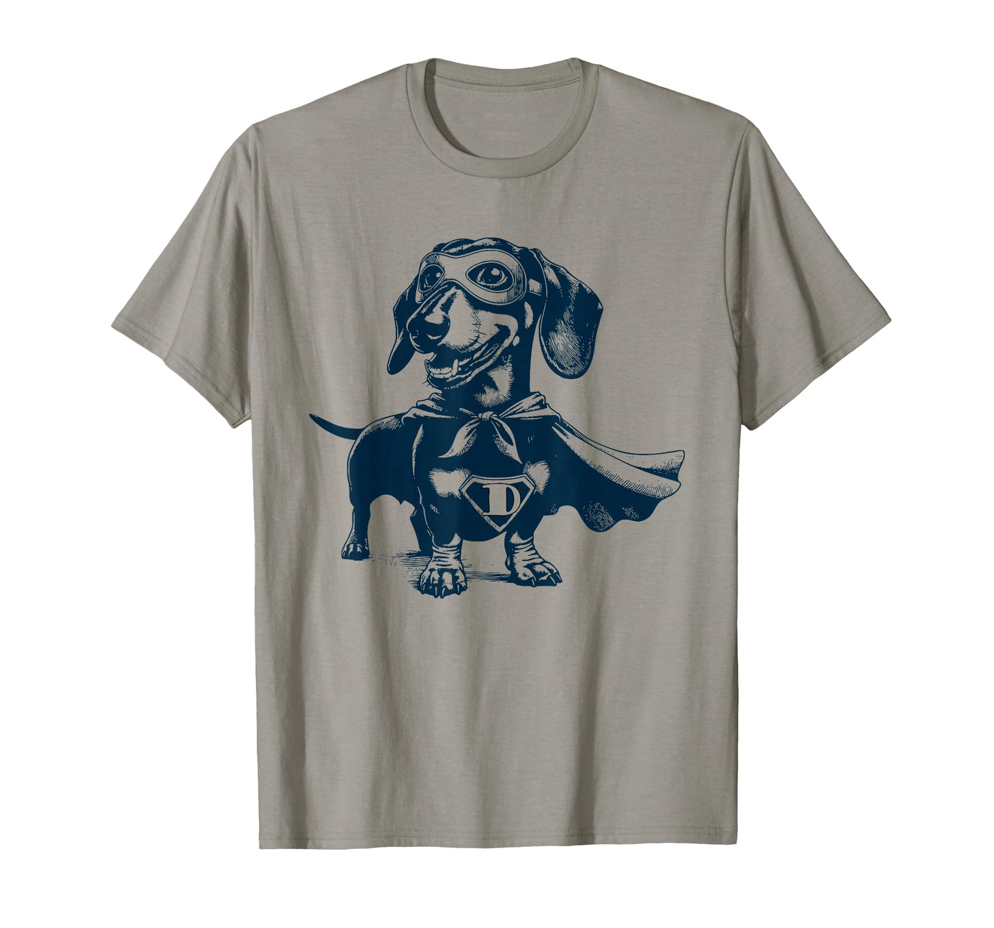 Super Weenie Hero Dachshund with Mask and Cape T-Shirt