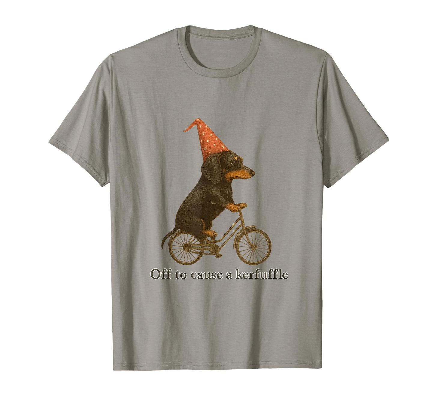 Off to Cause a Kerfuffle Funny Dachshund T-Shirt
