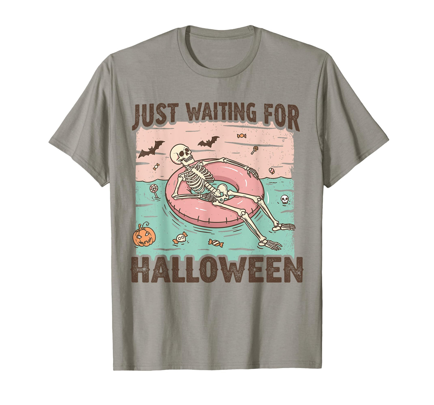 Spooky Summer Skeleton Just Waiting For Halloween T-Shirt