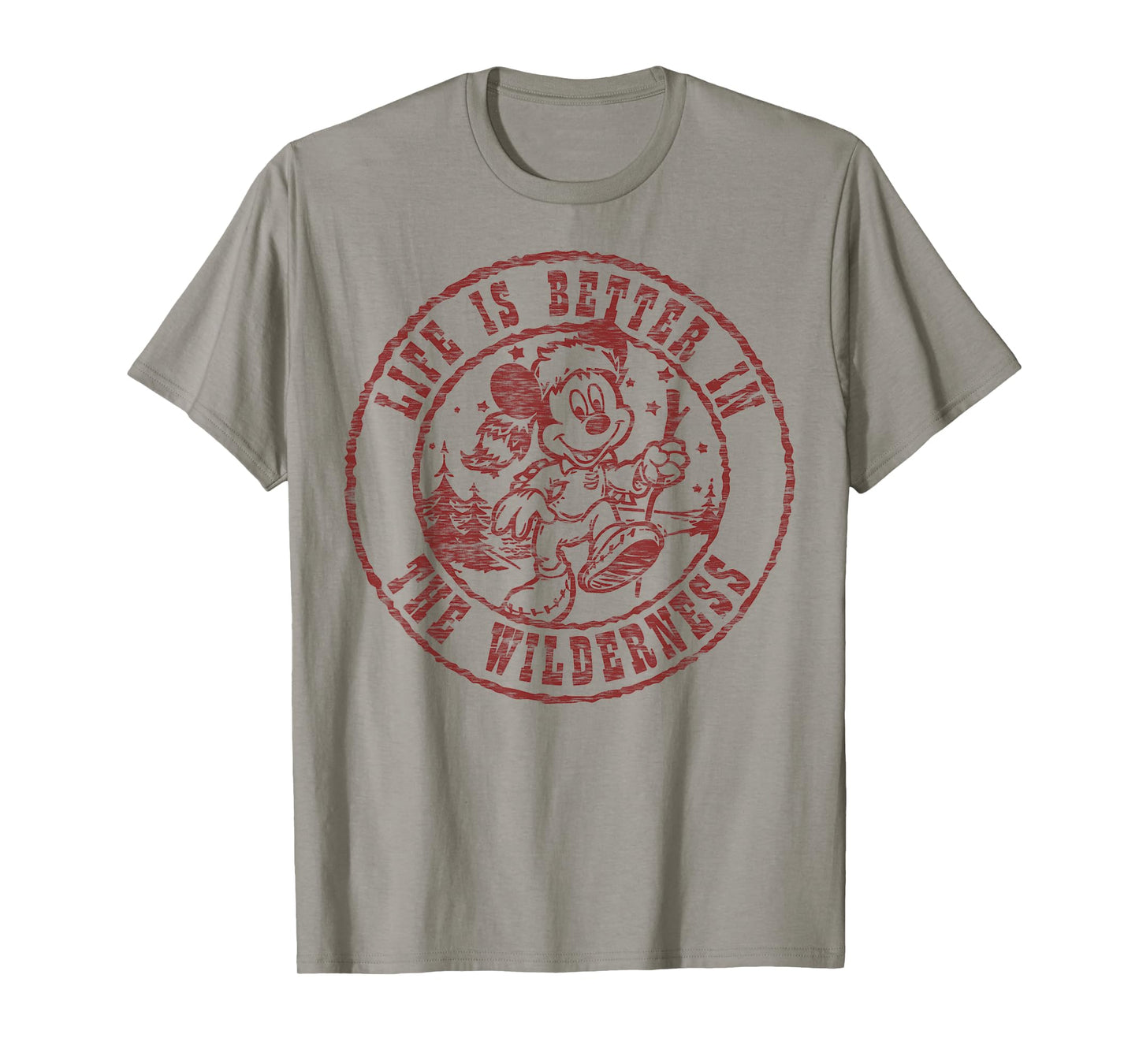 Disney Mickey and Friends Life is Better in The Wilderness T-Shirt Small
