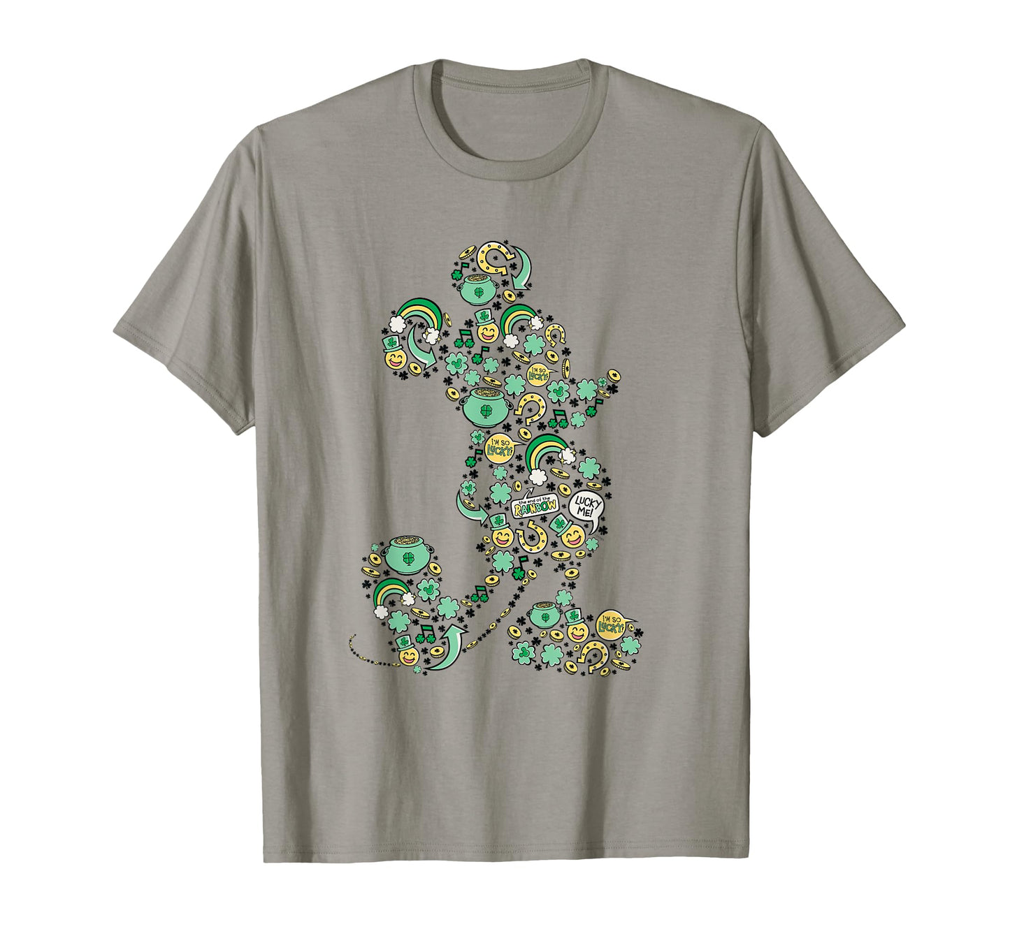 NEW Disney Mickey St. Patrick's Day Lucky Icons Silhouette T-Shirt