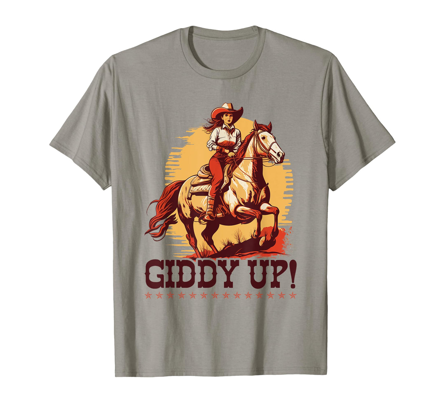 Country Giddy Up, Bronc Horse Riding Giddy Up Cowgirl T-Shirt