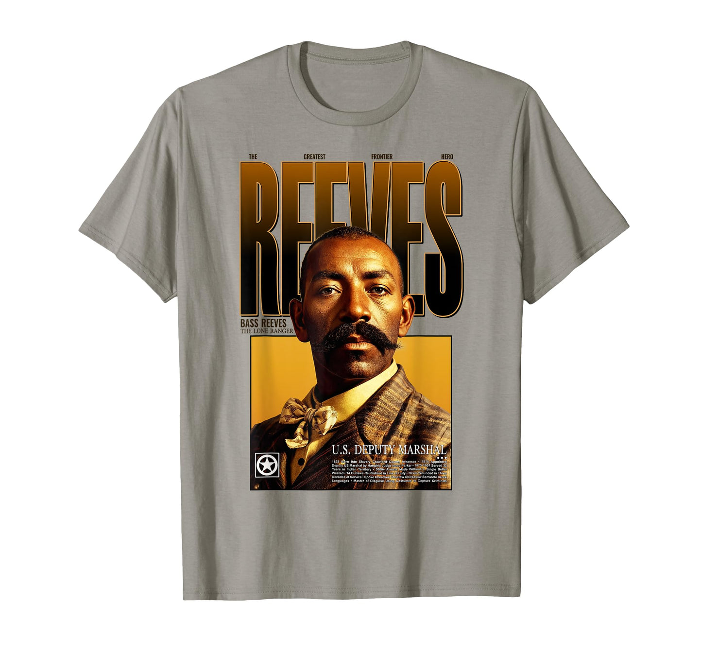 Bass Reeves Western Lawman African American Black Icon T-Shirt