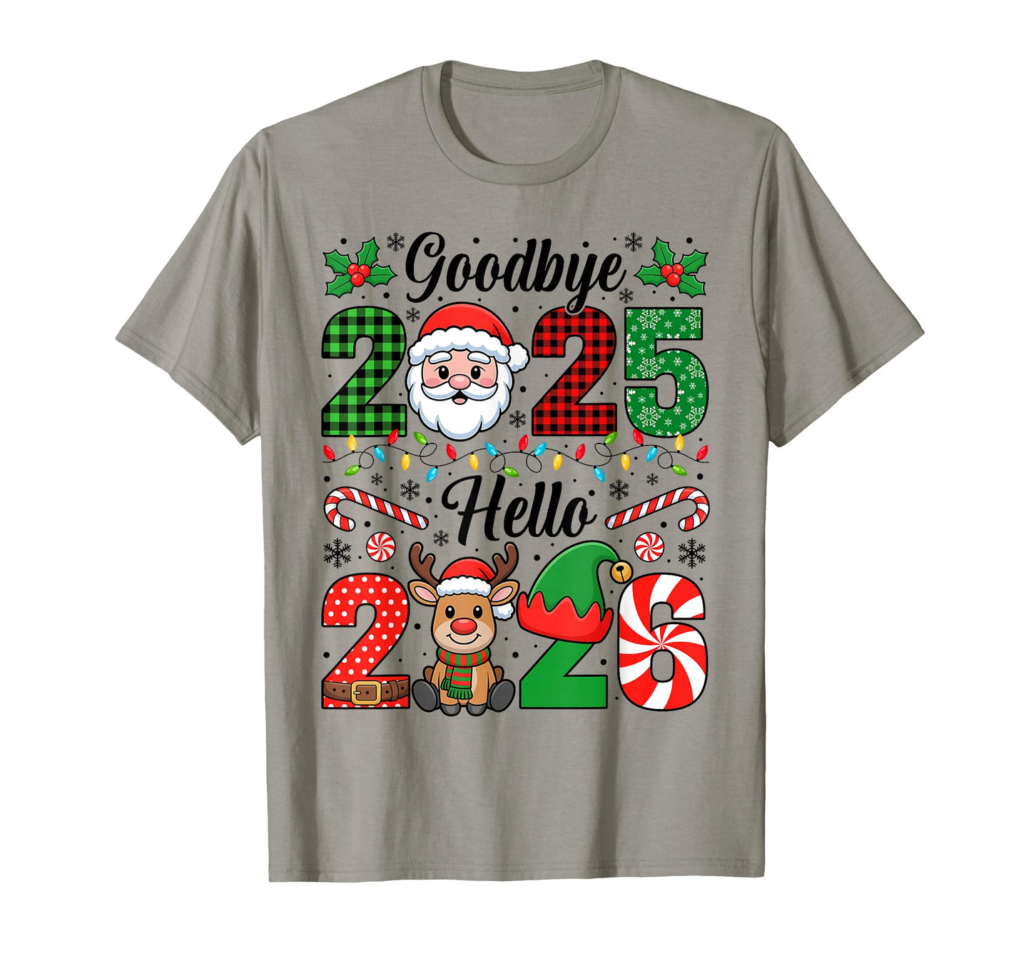 Goodbye 2025 Hello 2026 Christmas Matching Family Pajama T-Shirt