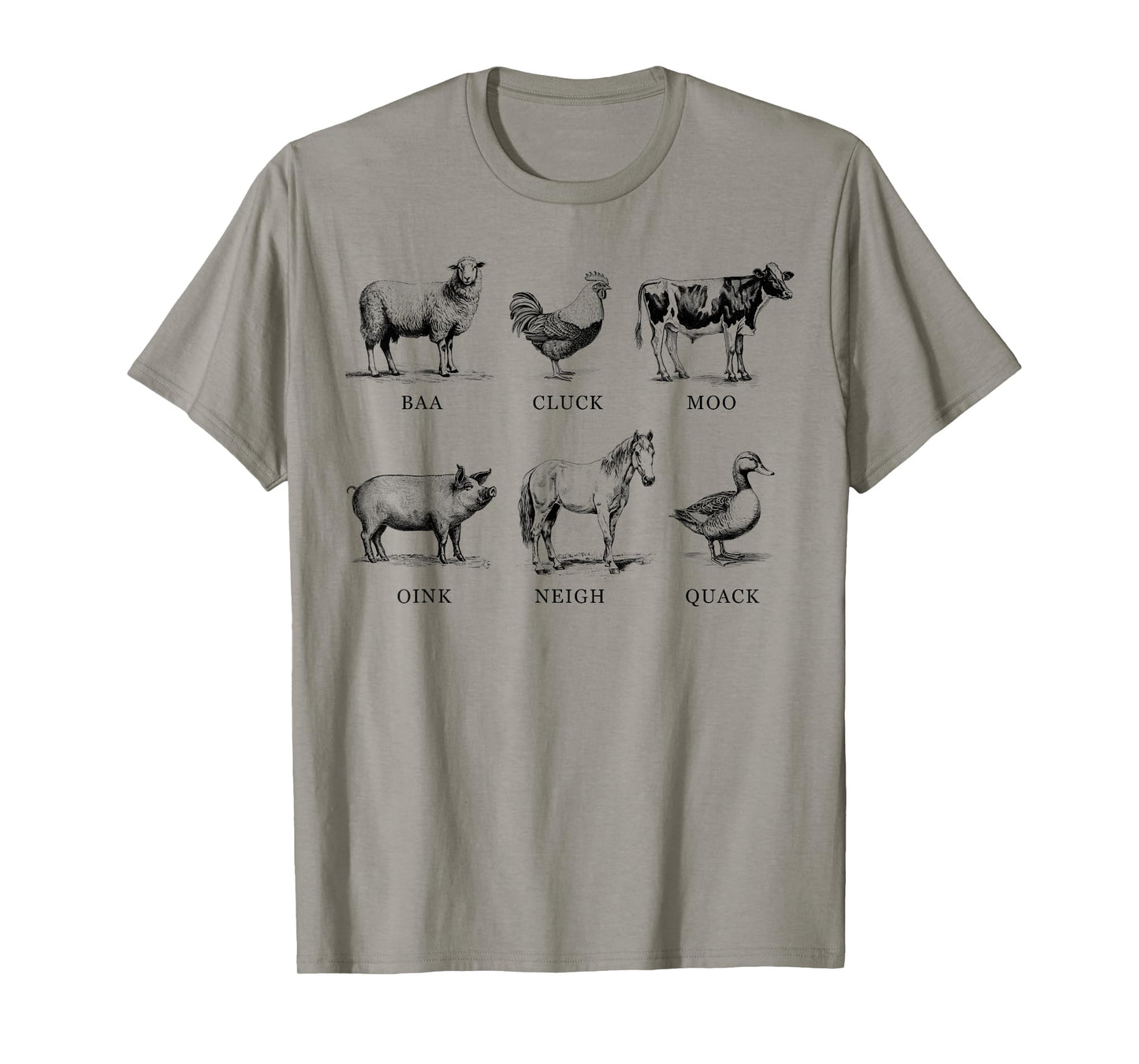 Farm Animal with Sound Cow Pig Sheep Chicken Horse Duck T-Shirt