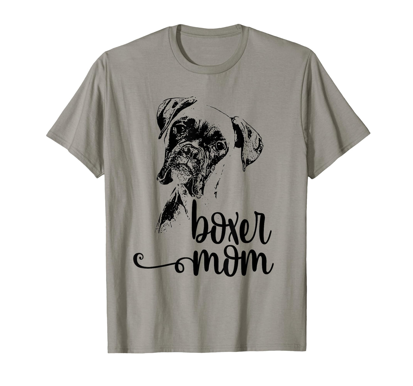 Boxer MOM Dog FACE T-Shirt - Dog Lovers Boxer MOM Gift Shirt T-Shirt