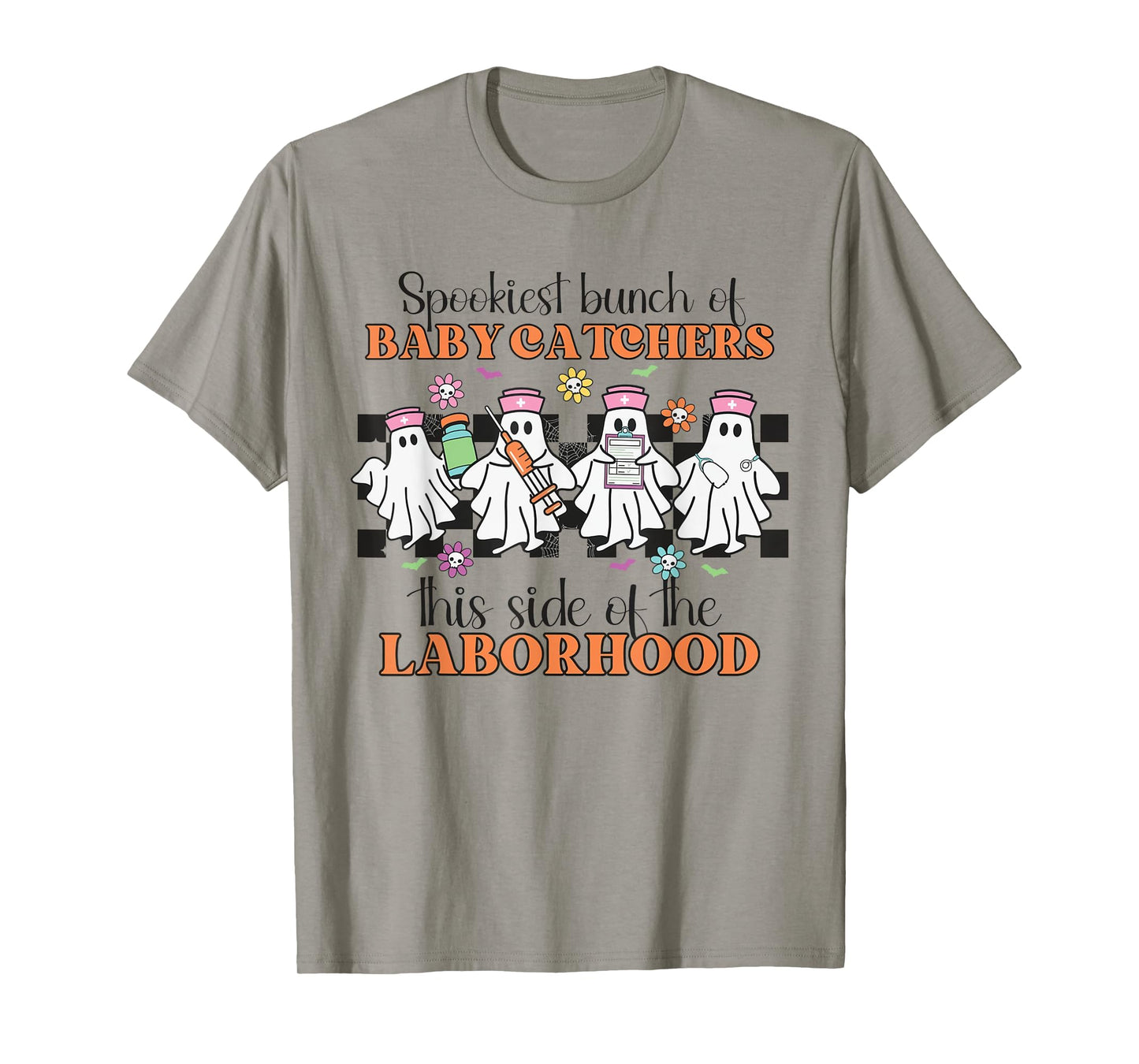 Labor and Delivery Nurse Halloween Ghosts Midwife OB Nurse T-Shirt