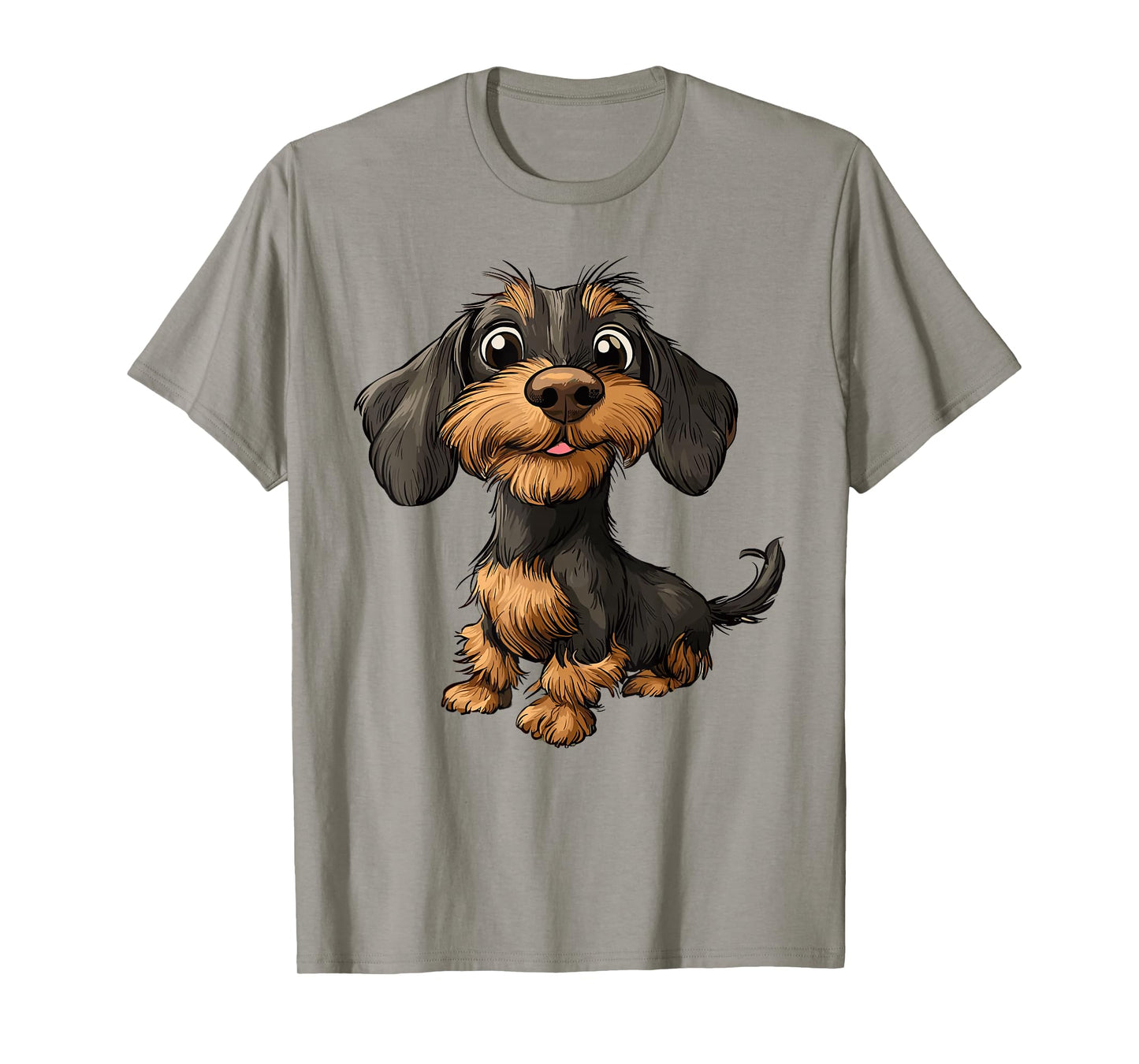 Wirehaired Dachshund Teckel Dog Hunting funny Portrait T-Shirt