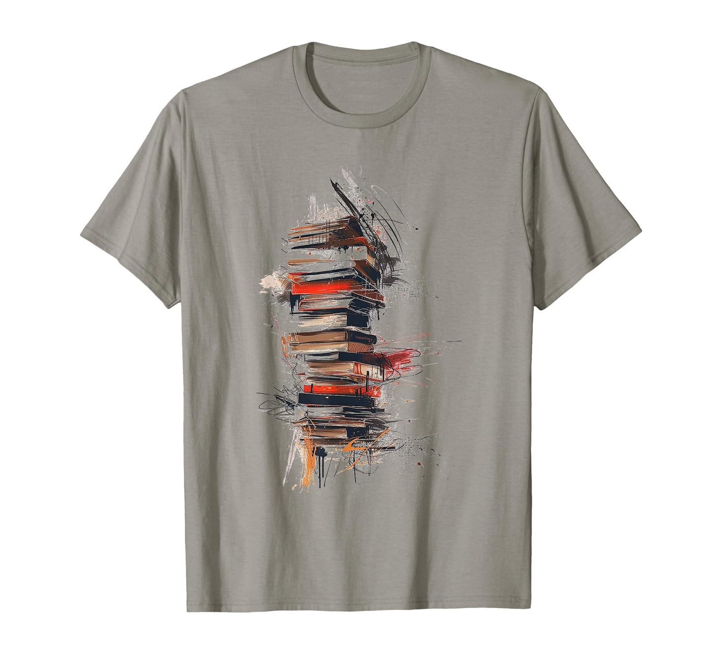 Books Abstract Graphic Drawing Art Painting Books T-Shirt
