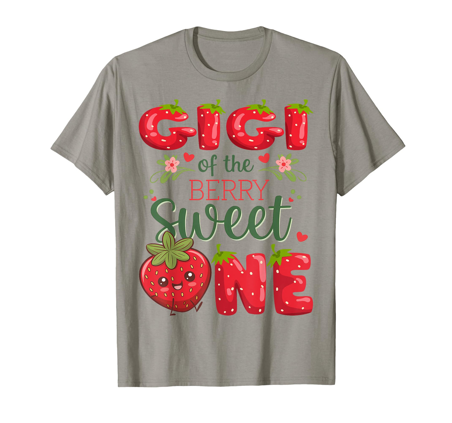 Gigi Of The Berry Sweet One 1St Birthday Strawberry T-Shirt