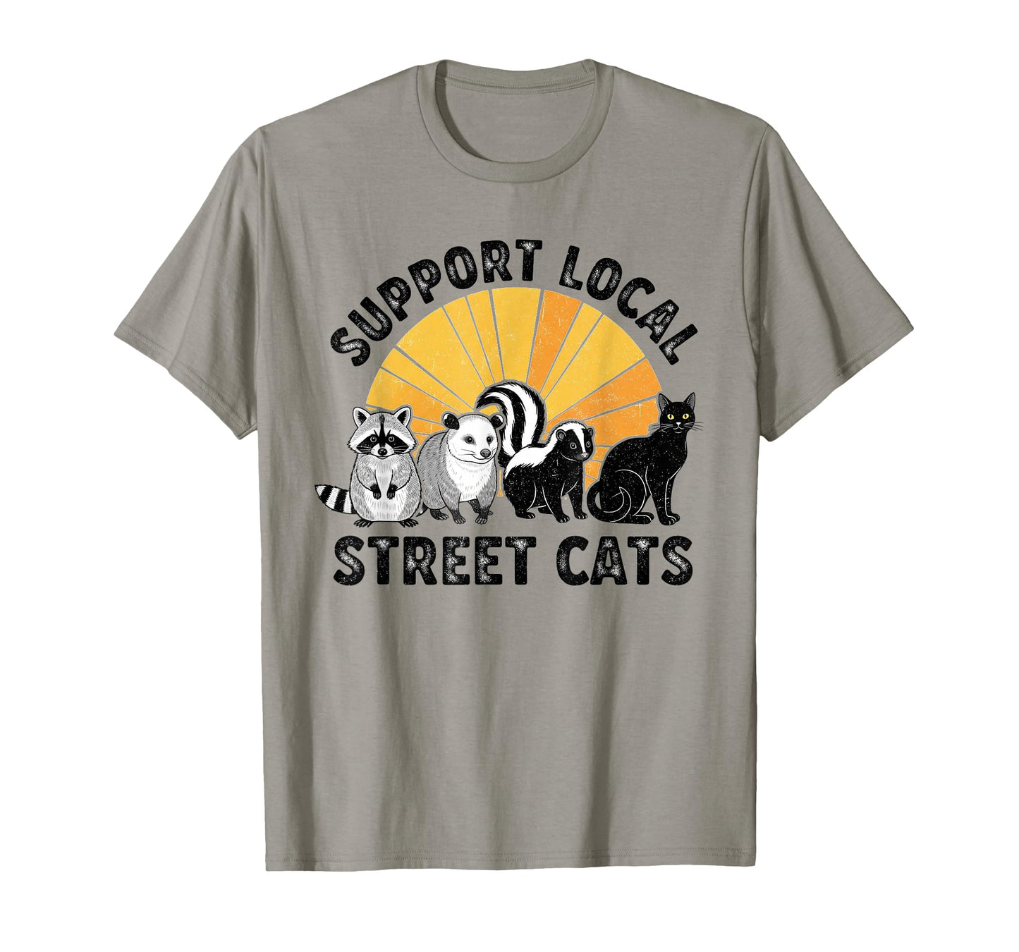 Support Local Street Cats Team Trash Opossum Raccoon Rat T-Shirt