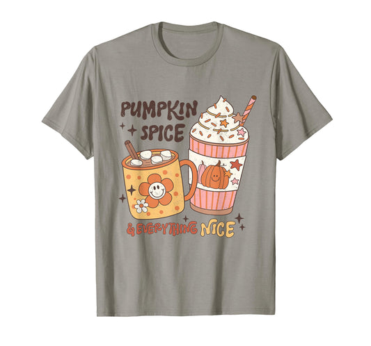 Fall coffee pumpkin spice latte iced warm cozy autumn orange T-Shirt