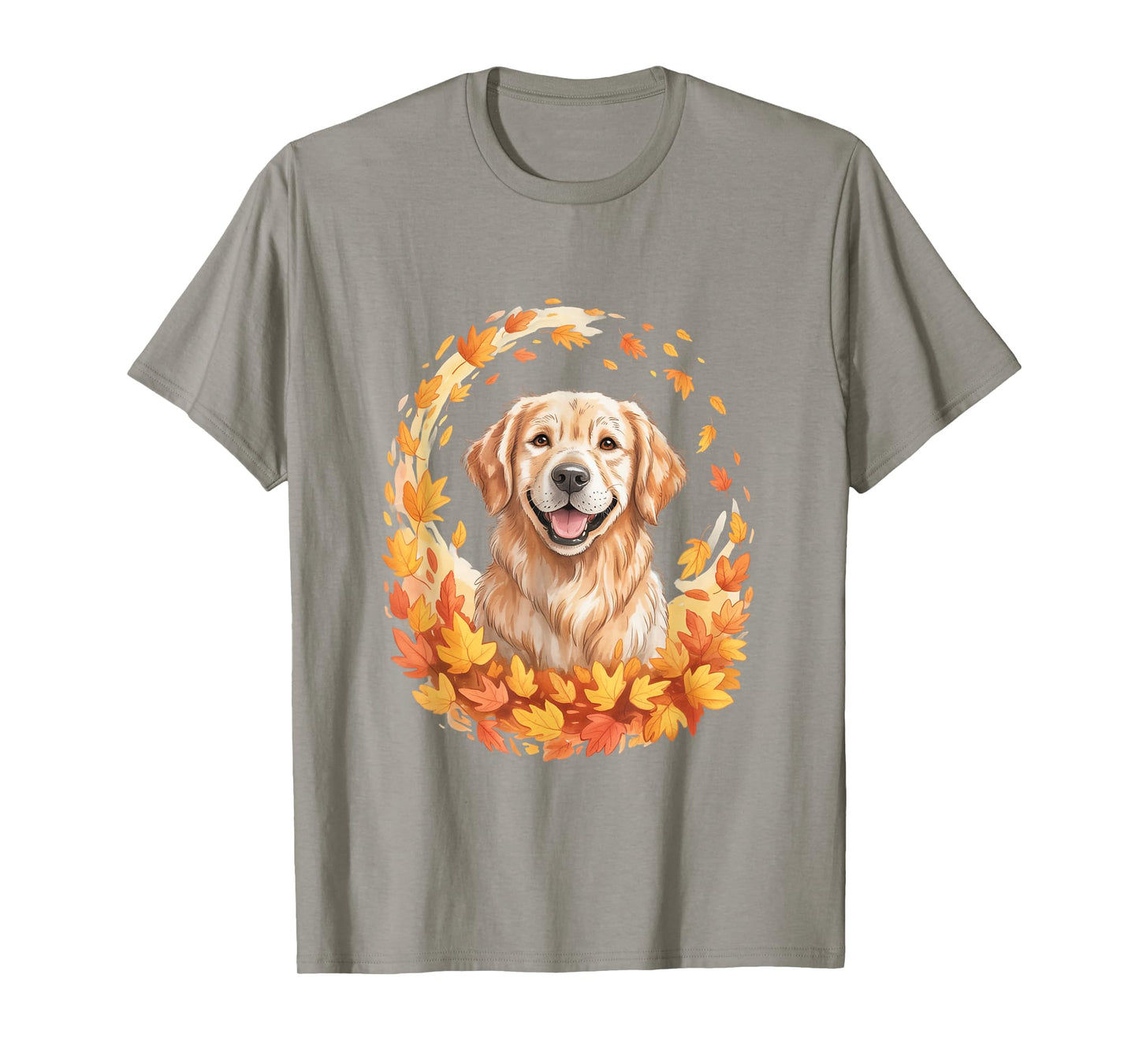 Golden Retriever Autumn Leaves for Dog Lovers T-Shirt