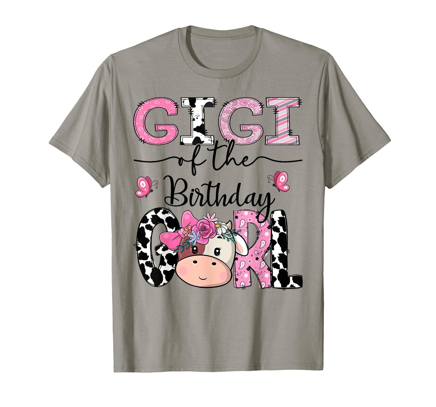 Gigi Of The Birthday Girl Farm Cow Family Matching T-Shirt
