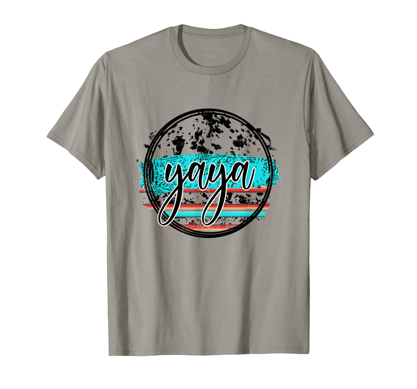 Leopard Vintage Yaya Western Turquoise Mother's Day T-Shirt