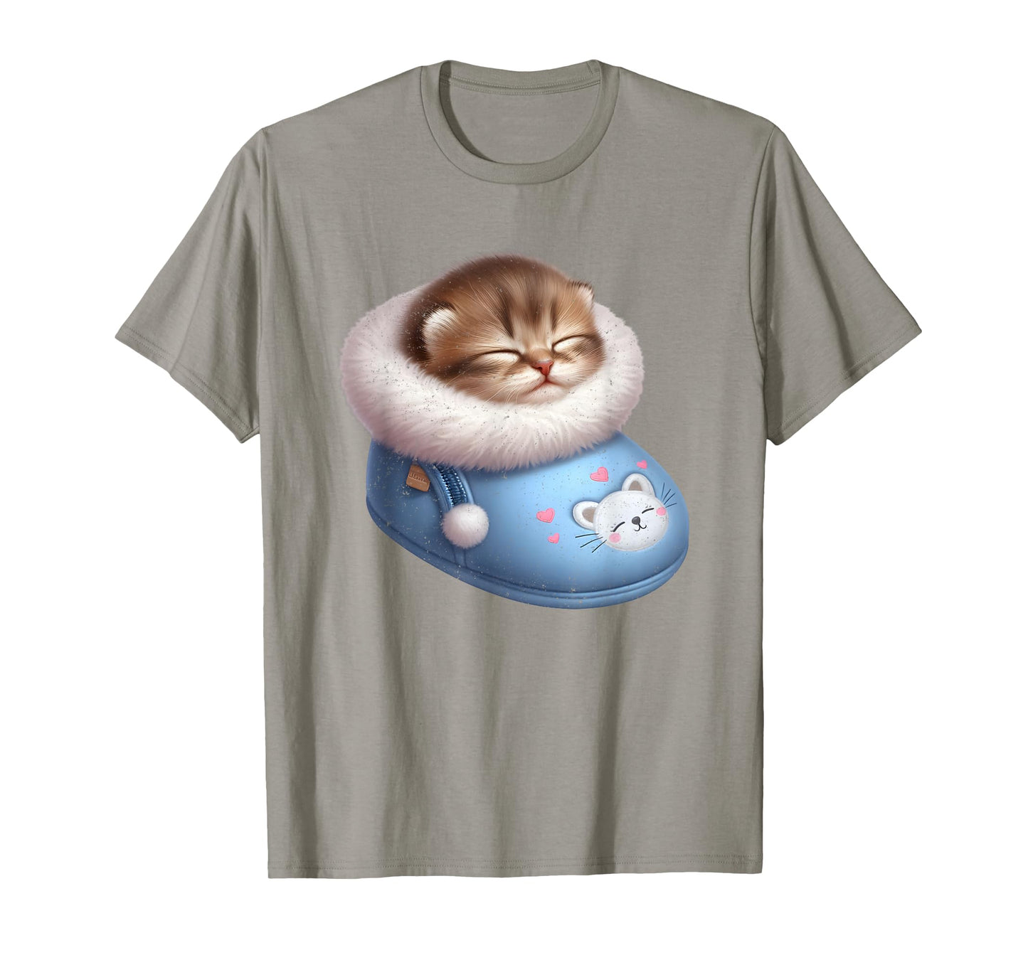 Sleeping Cat in Slipper T-Shirt