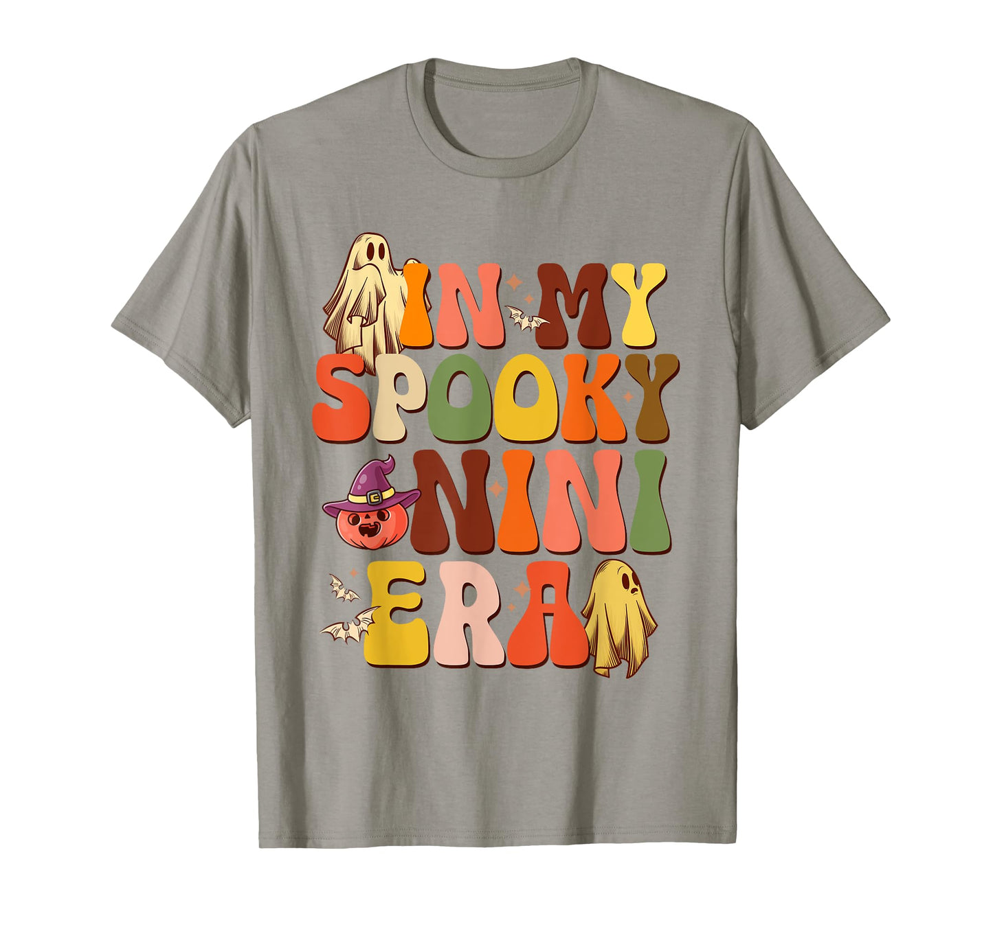Retro In My Spooky Nini Era Halloween Boo Ghost Mom Women T-Shirt