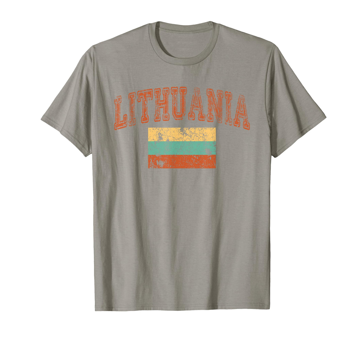 Vintage Retro Faded Lithuania Flag Lithuanian Pride T-Shirt