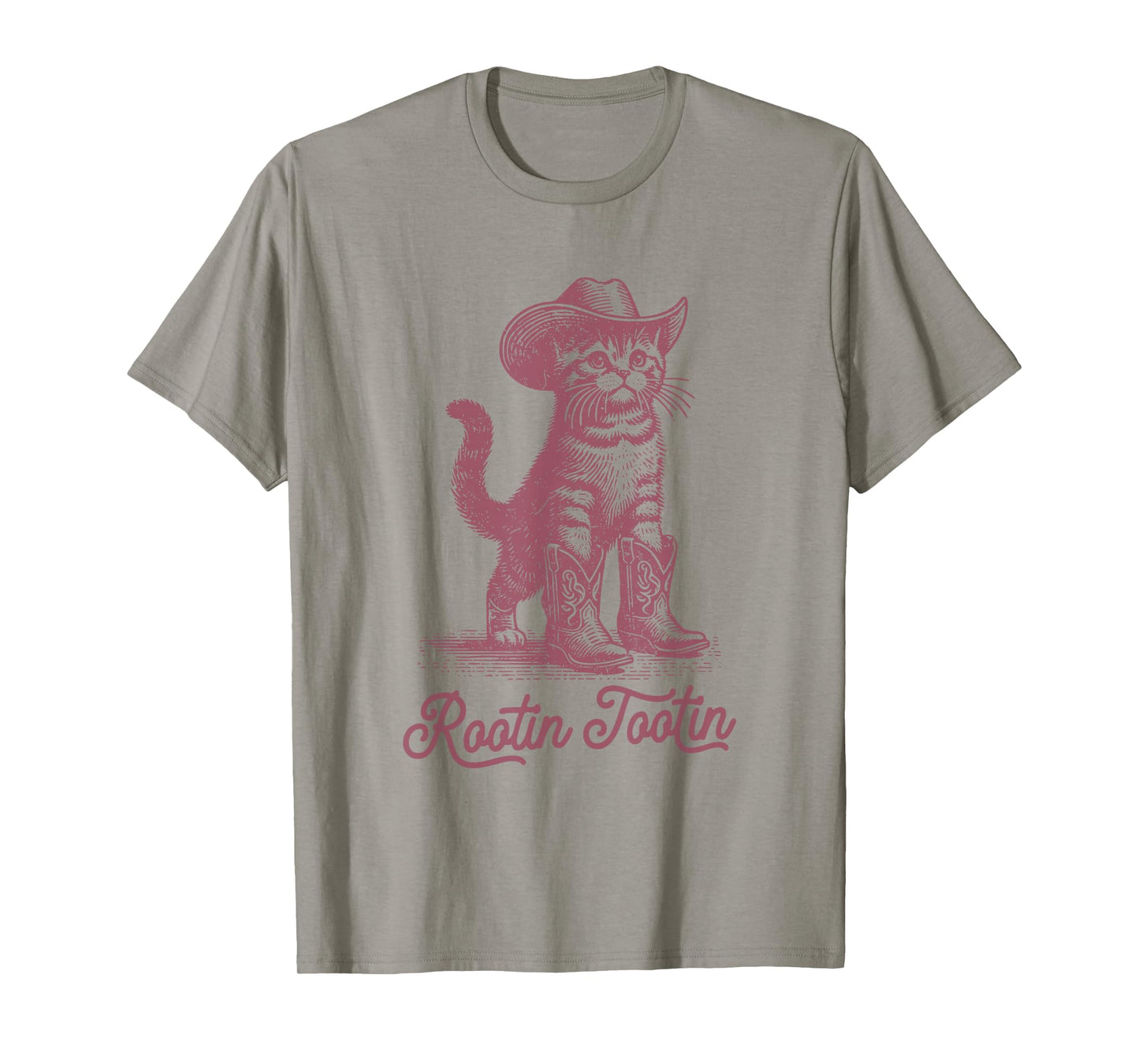 Rootin Tootin Kitty Vintage Kitten Cowgirl Cowboy Cat T-Shirt