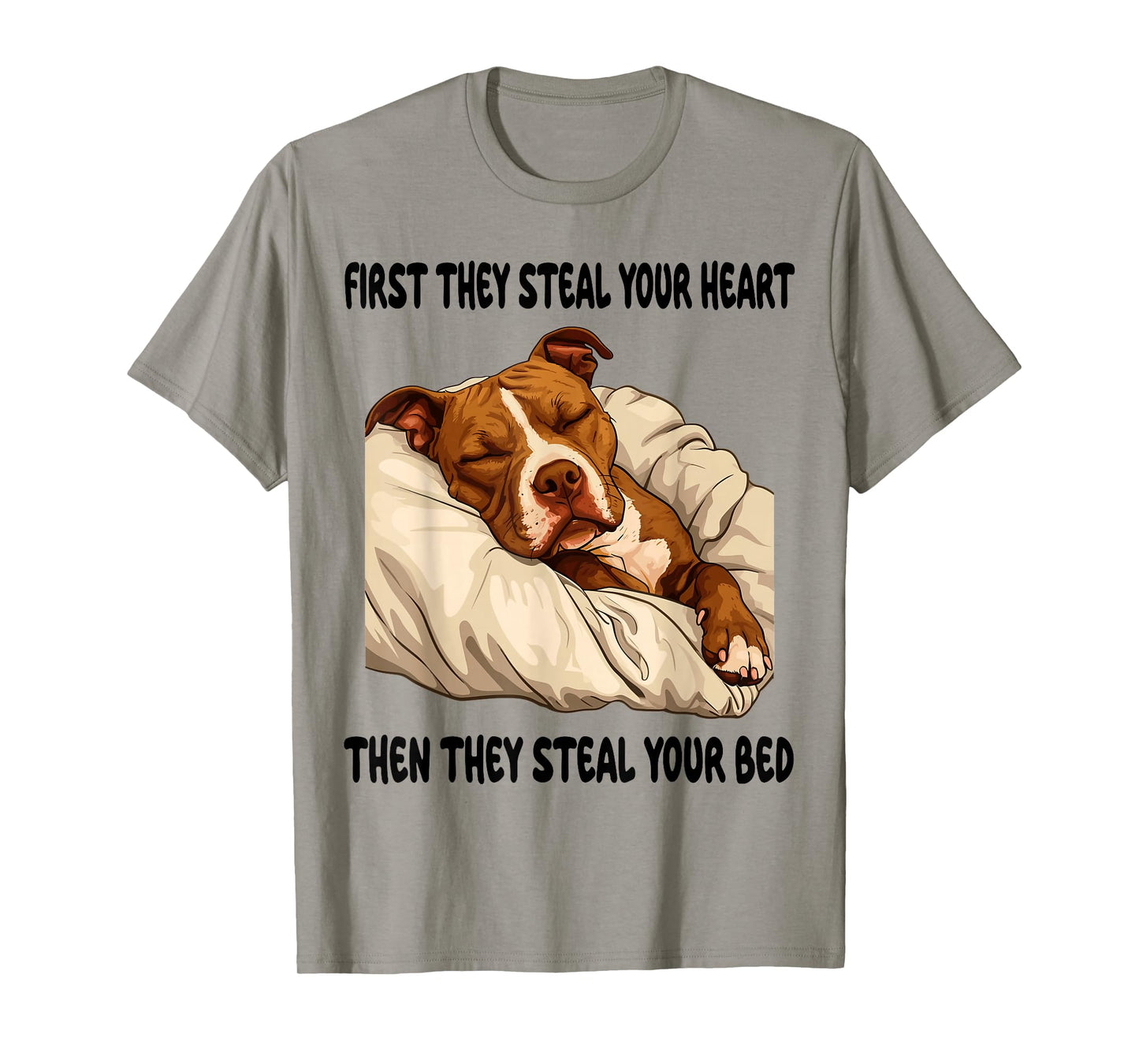 Pitbull Sleeping Pajamas Nightgown T-Shirt